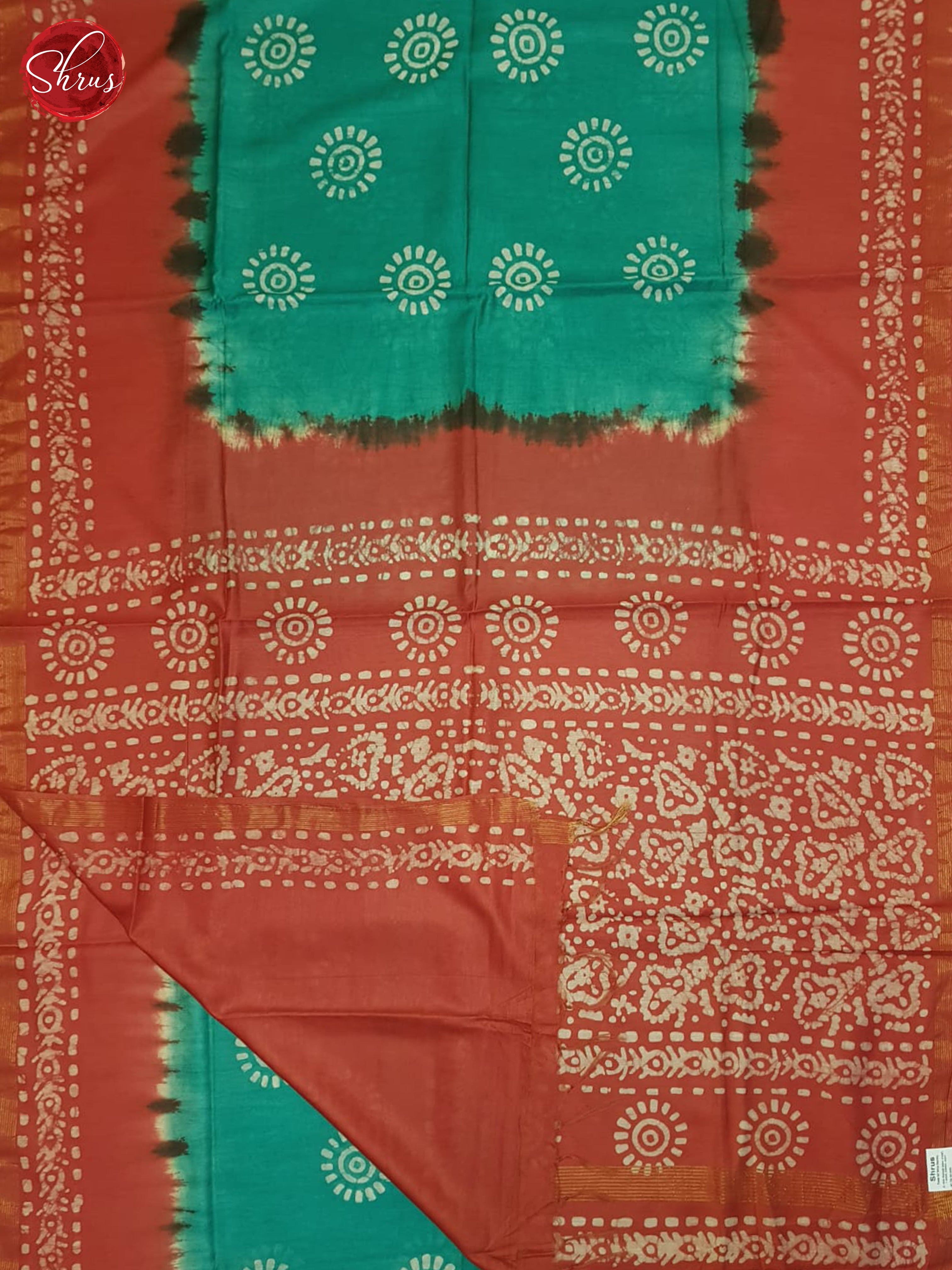 Green & Red- Bhatik Saree - Shop on ShrusEternity.com