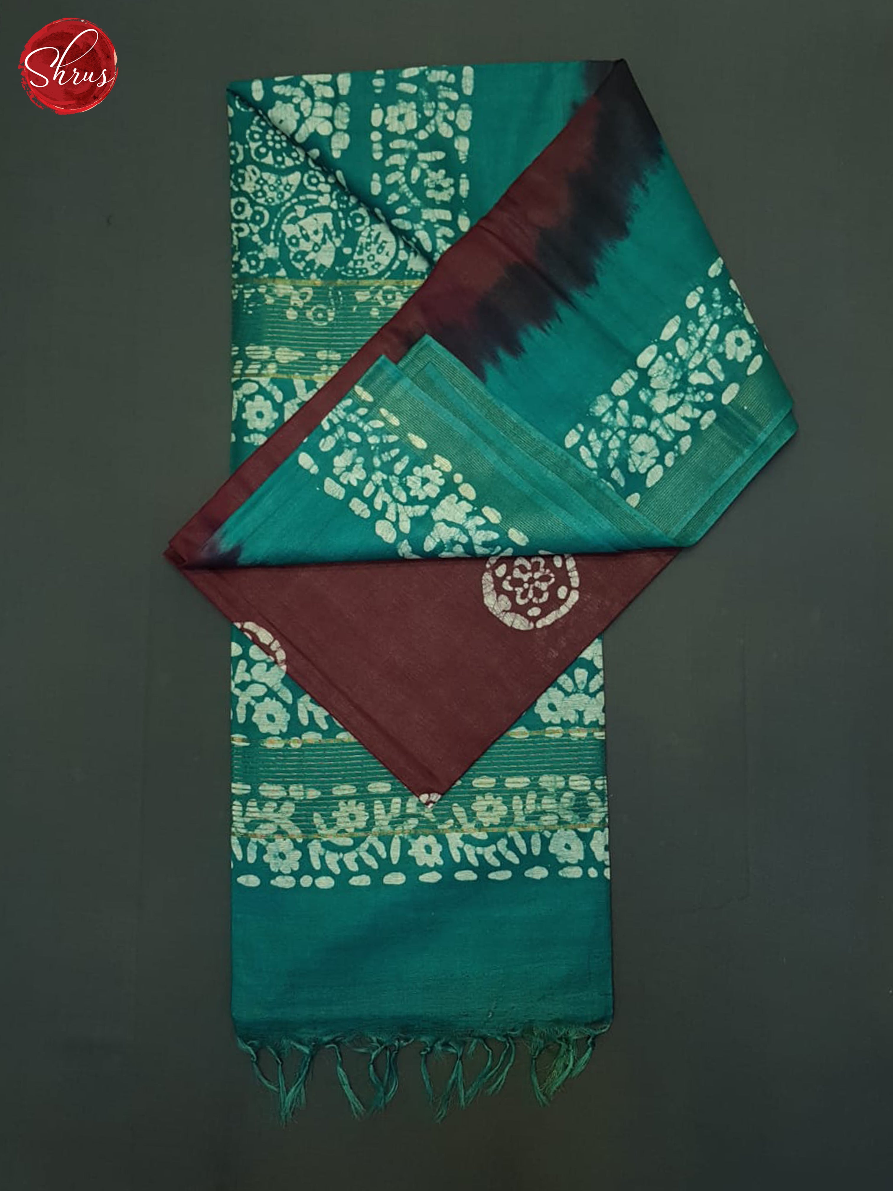 Brown & Green - Bhatik Saree - Shop on ShrusEternity.com