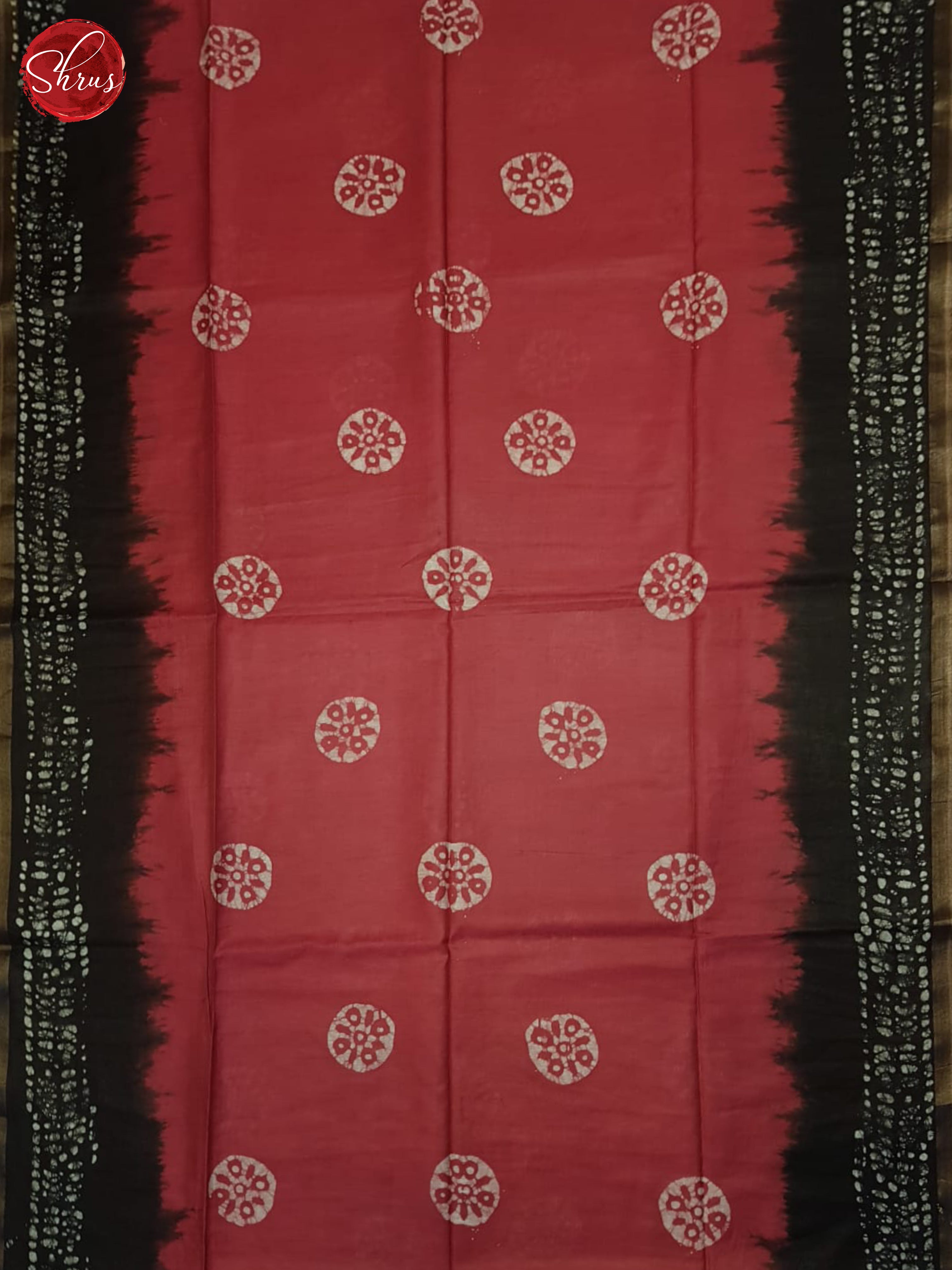 Red And Black- Bhatik Saree - Shop on ShrusEternity.com