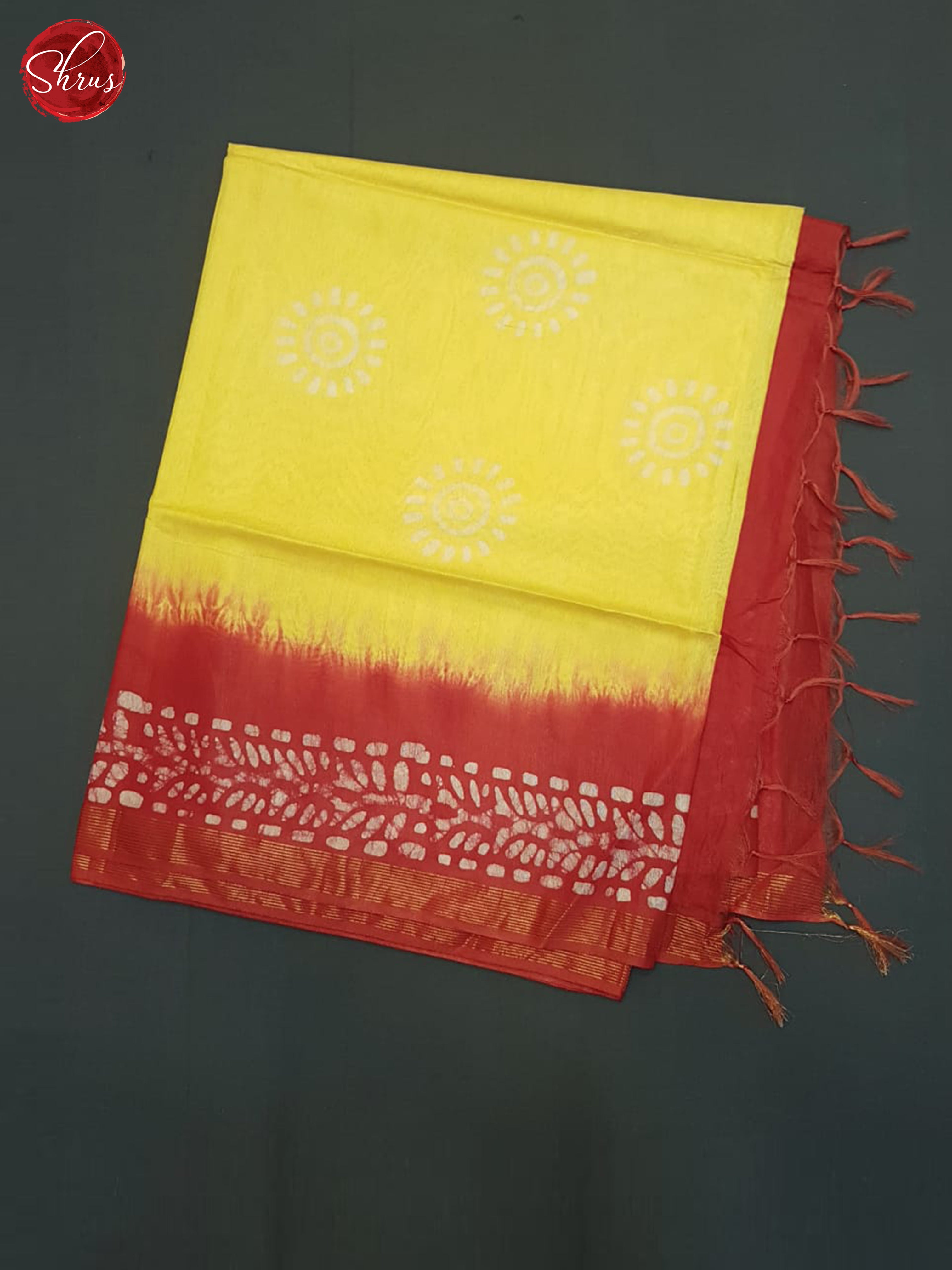 Yellow & Red - Bhatik Saree - Shop on ShrusEternity.com