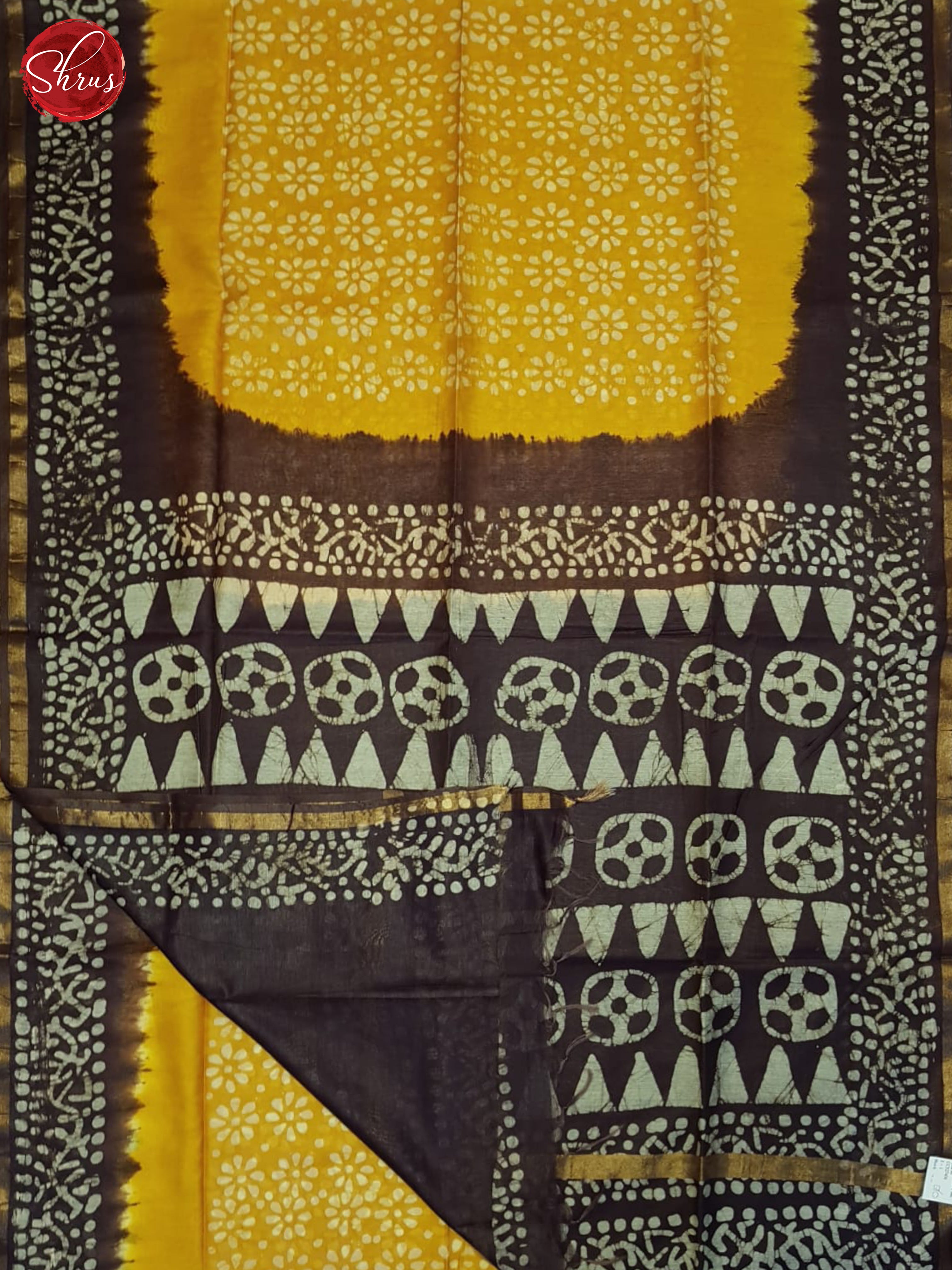 Mustard & Brown - Bhatik Saree - Shop on ShrusEternity.com