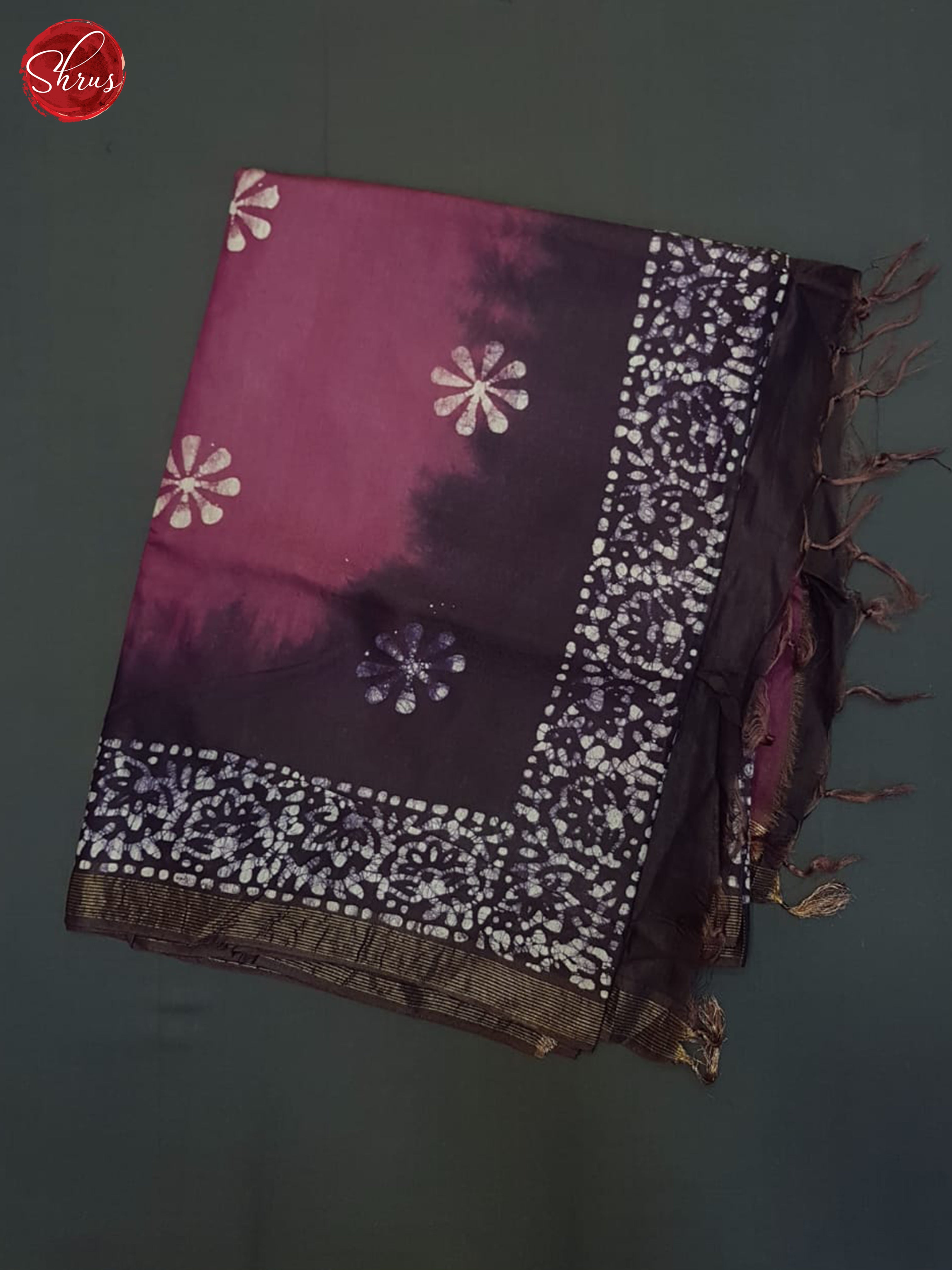 Wine & Violet - Bhatik Saree - Shop on ShrusEternity.com