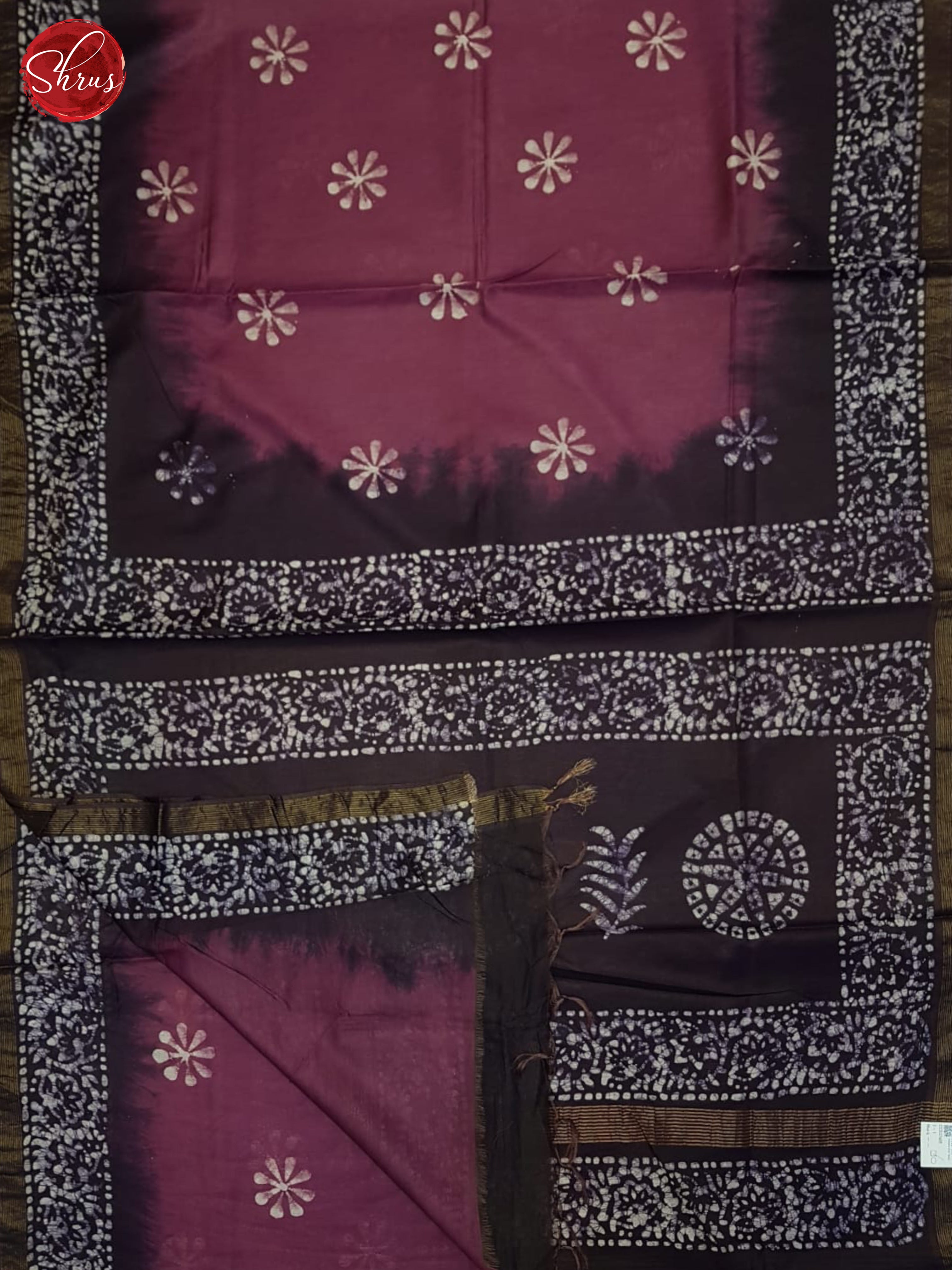 Wine & Violet - Bhatik Saree - Shop on ShrusEternity.com