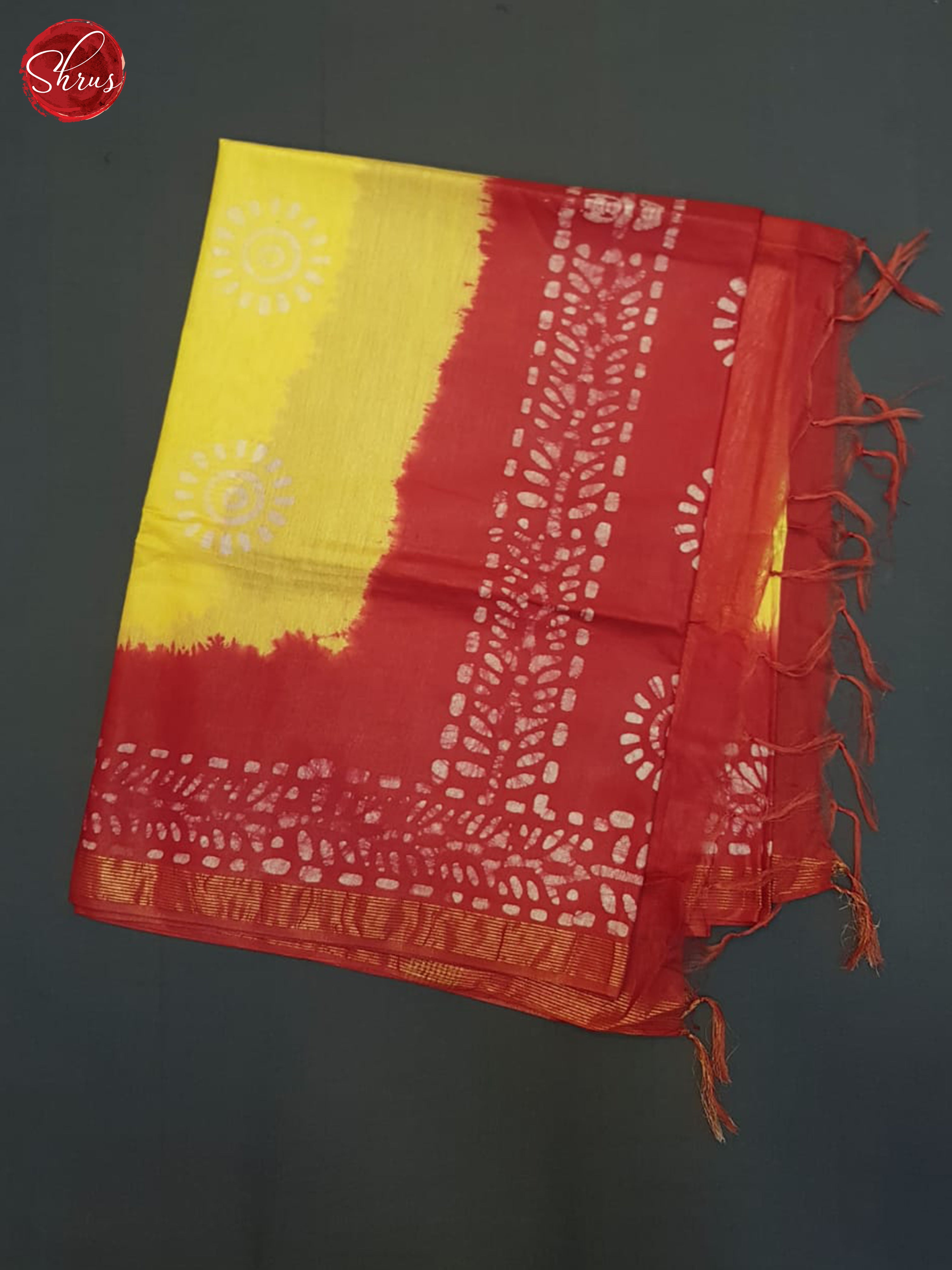 Yellow & Red - Bhatik Saree - Shop on ShrusEternity.com