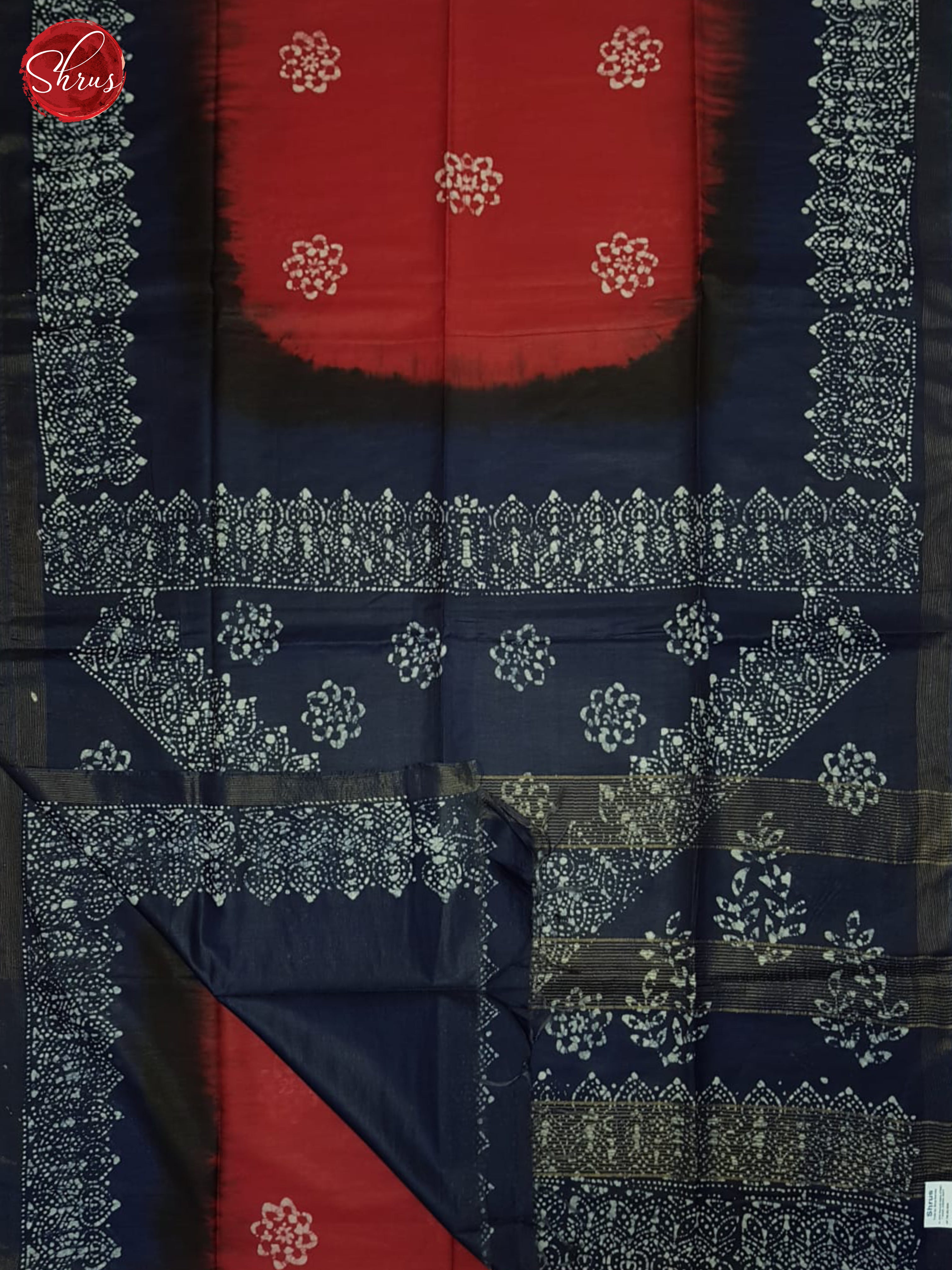 Red And Blue- Bhatik Saree - Shop on ShrusEternity.com