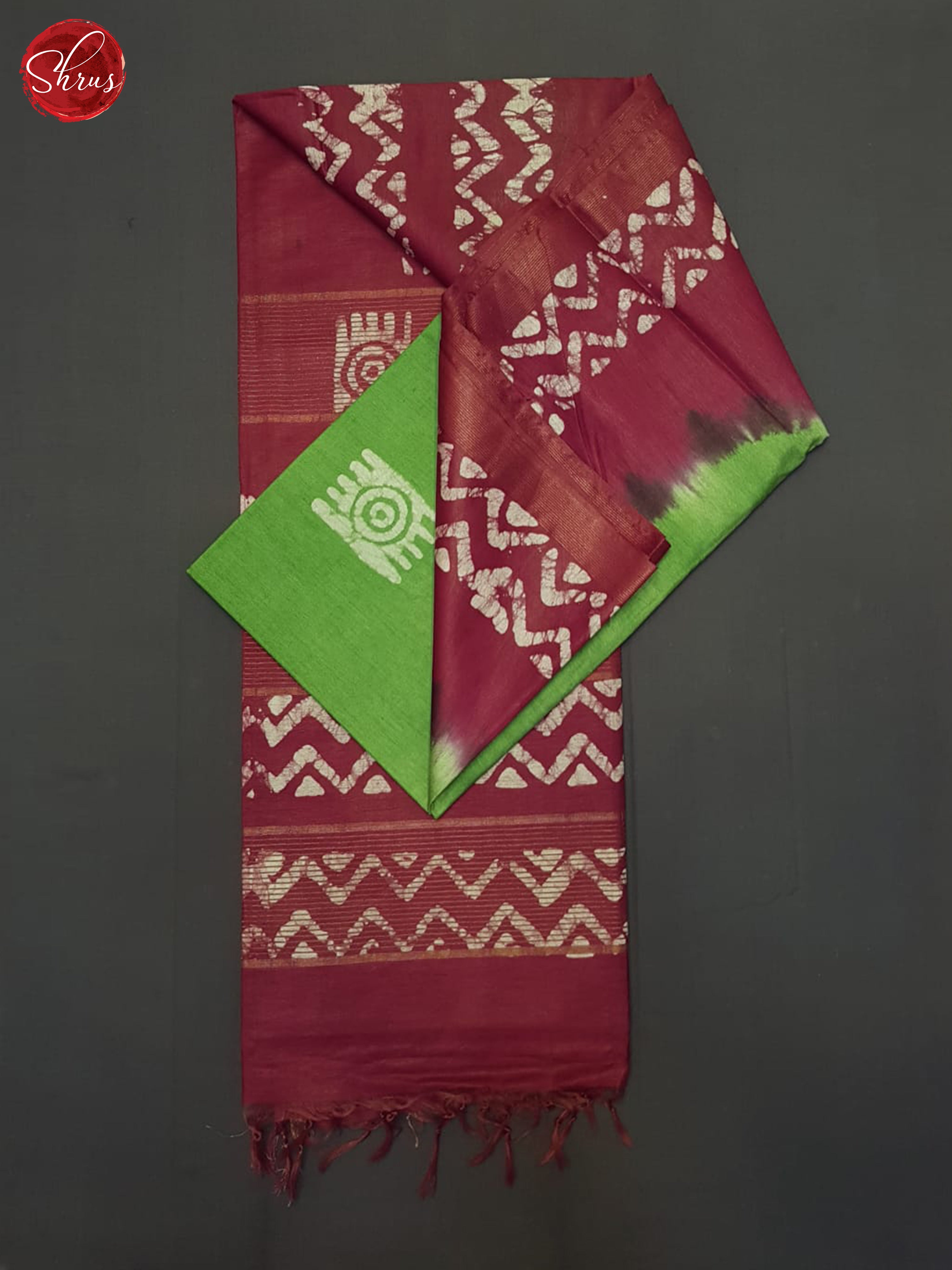 Green And Maroon- Bhatik Saree - Shop on ShrusEternity.com