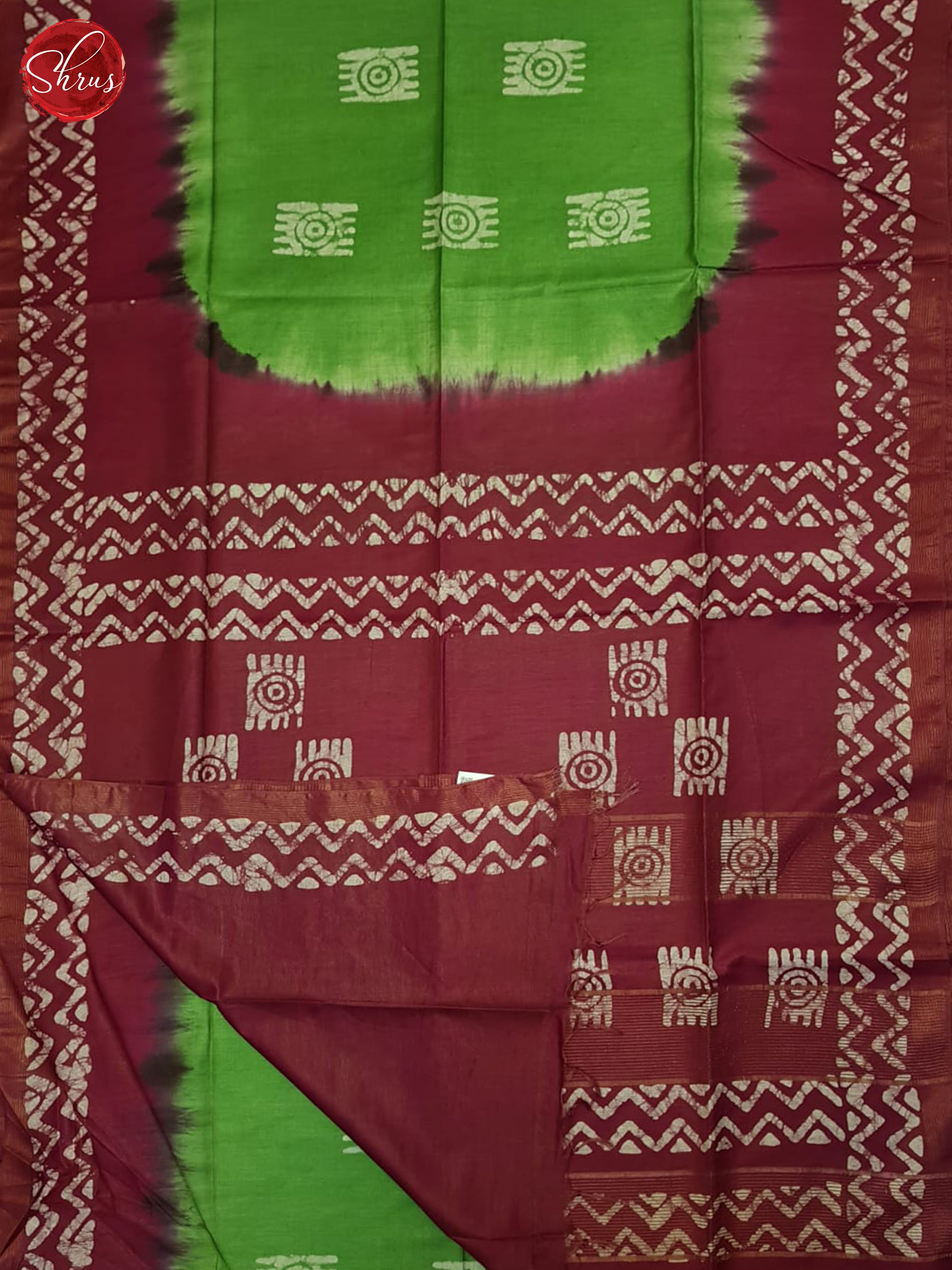 Green And Maroon- Bhatik Saree - Shop on ShrusEternity.com