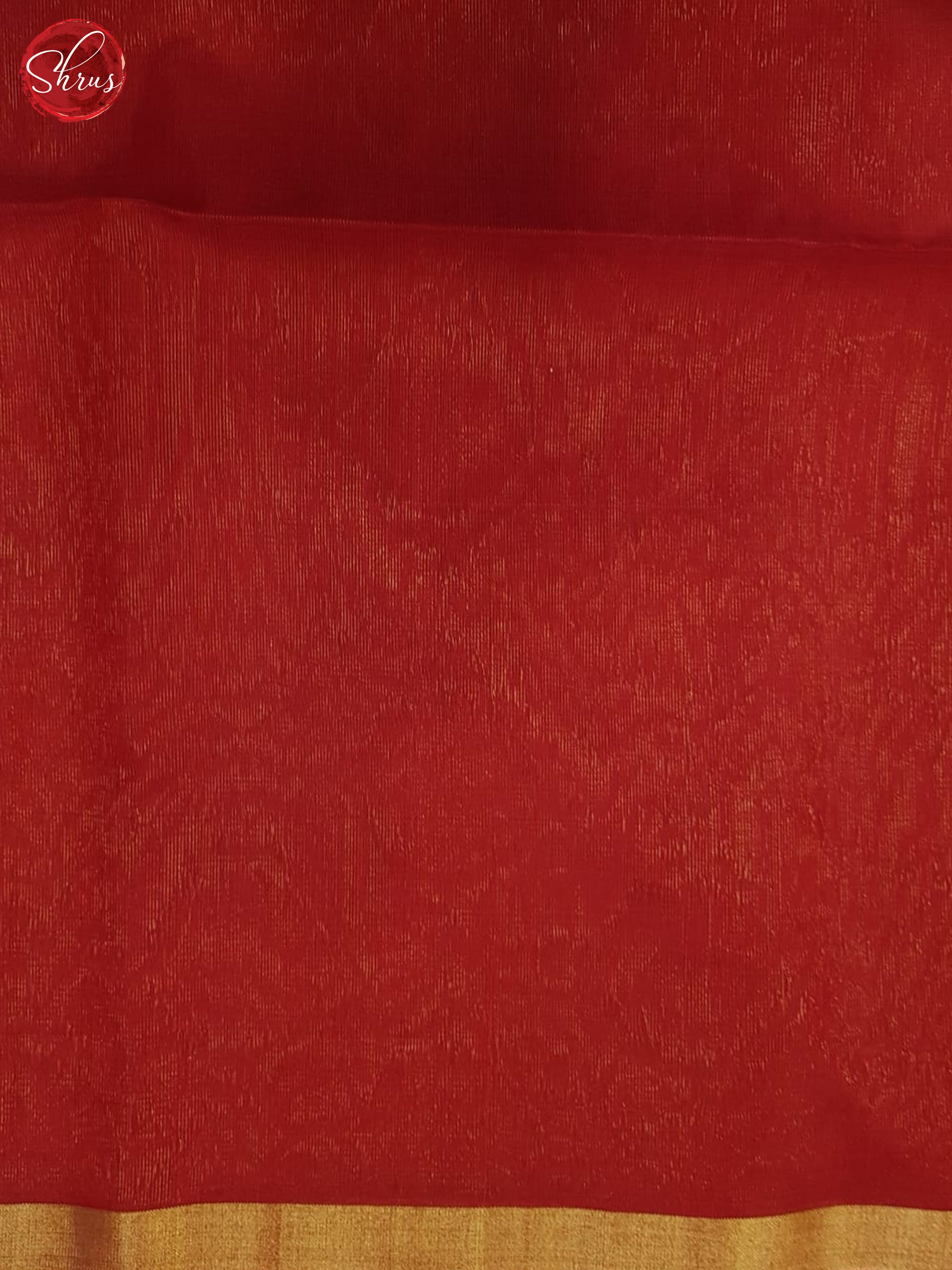 Mustard & Red - Silk Cotton Saree - Shop on ShrusEternity.com