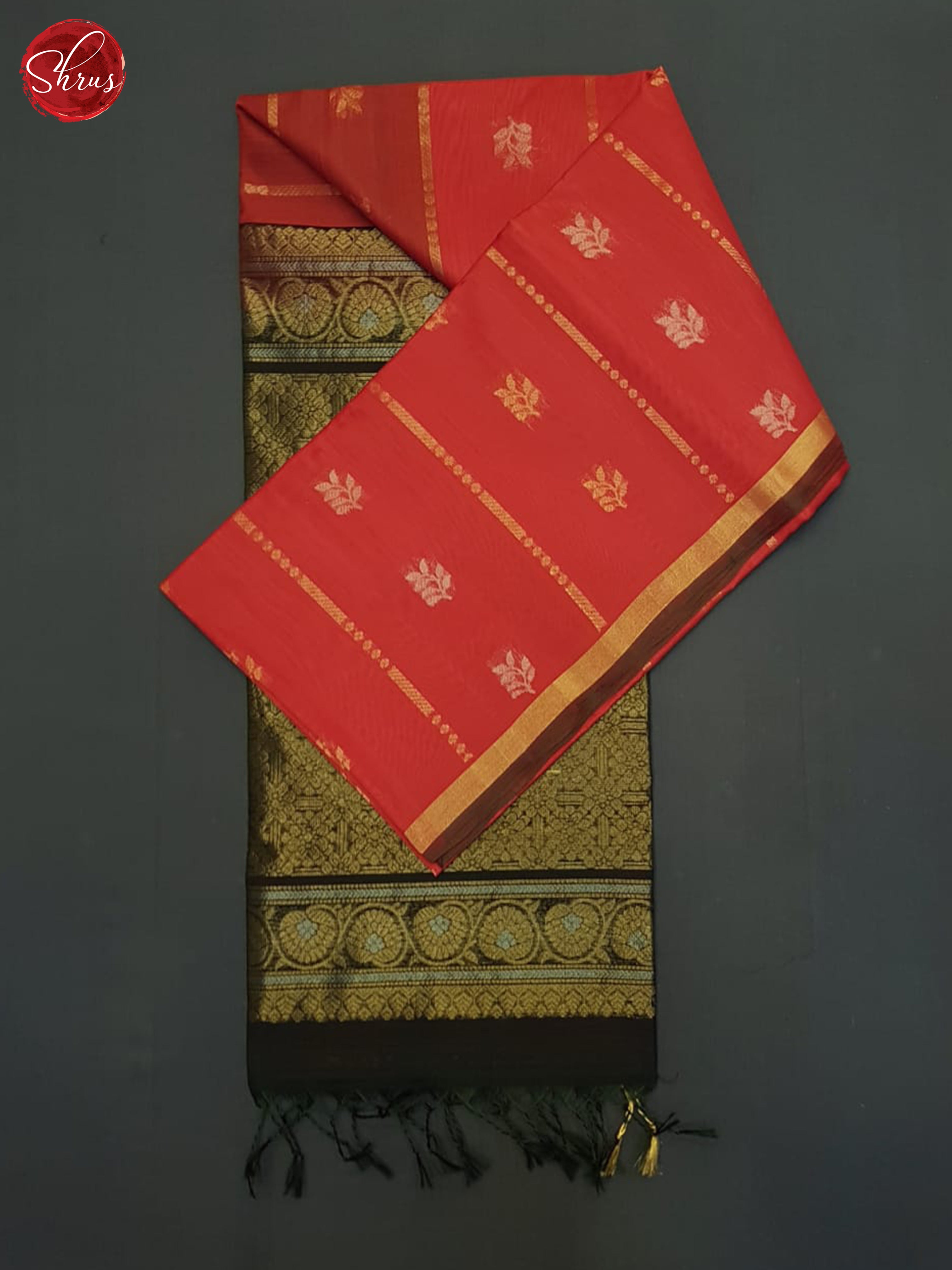Red & Green - Silk Cotton Saree - Shop on ShrusEternity.com