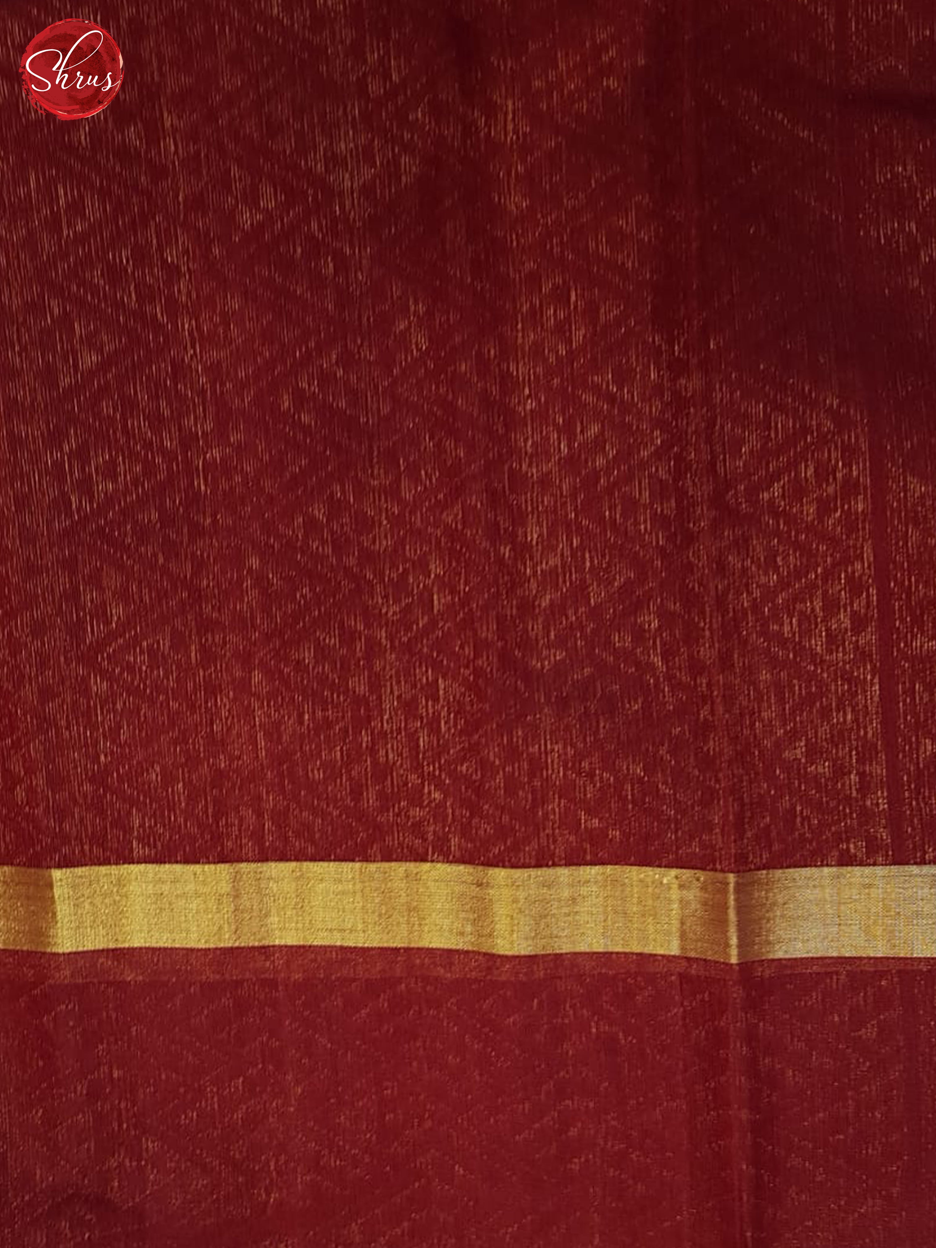 Blue & Maroon - Silk Cotton Saree - Shop on ShrusEternity.com
