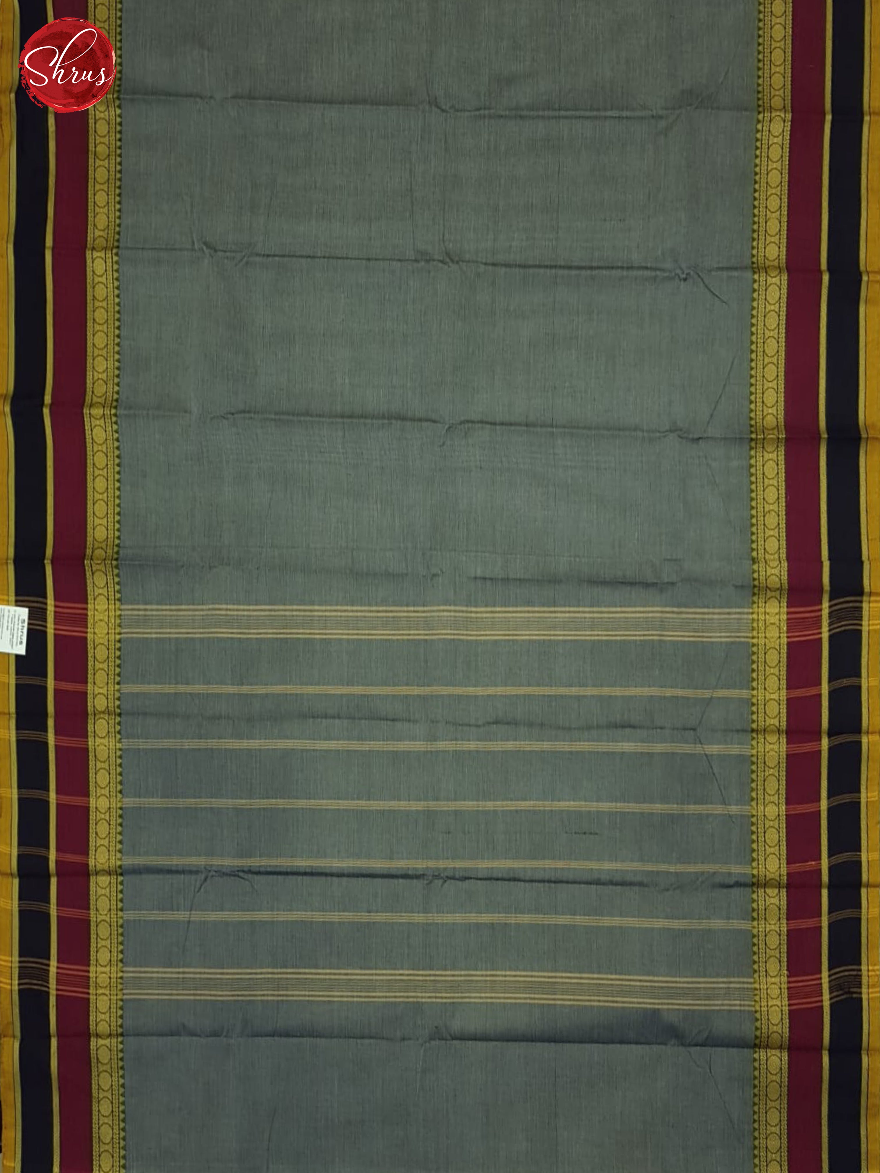 Grey & Blue -Chettinad Cotton Saree - Shop on ShrusEternity.com