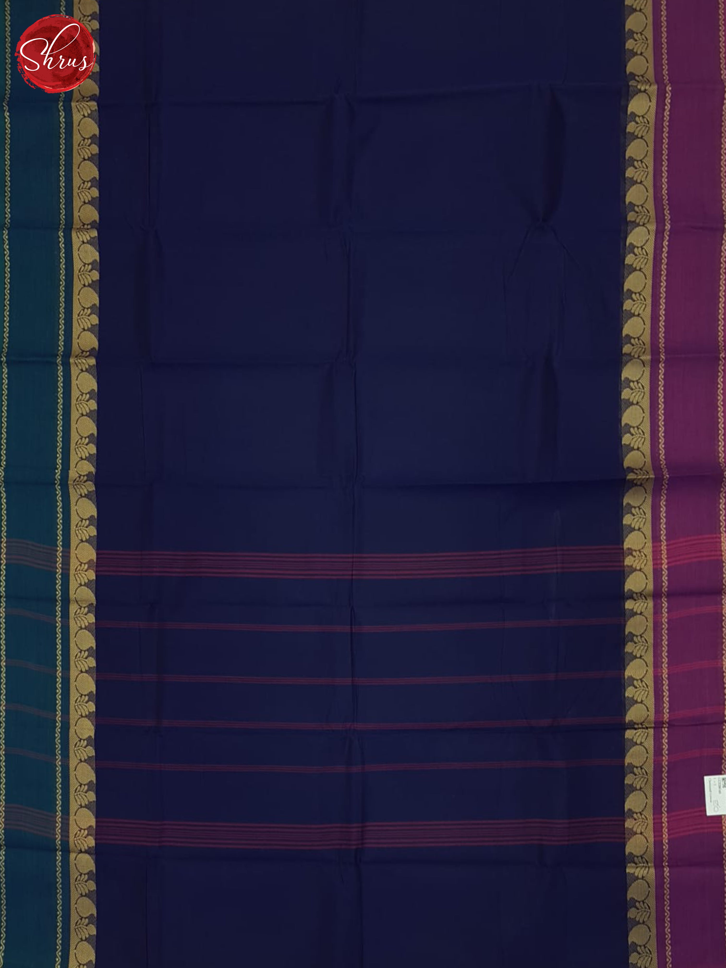 Blue & Purple - Chettinad Cotton Saree - Shop on ShrusEternity.com