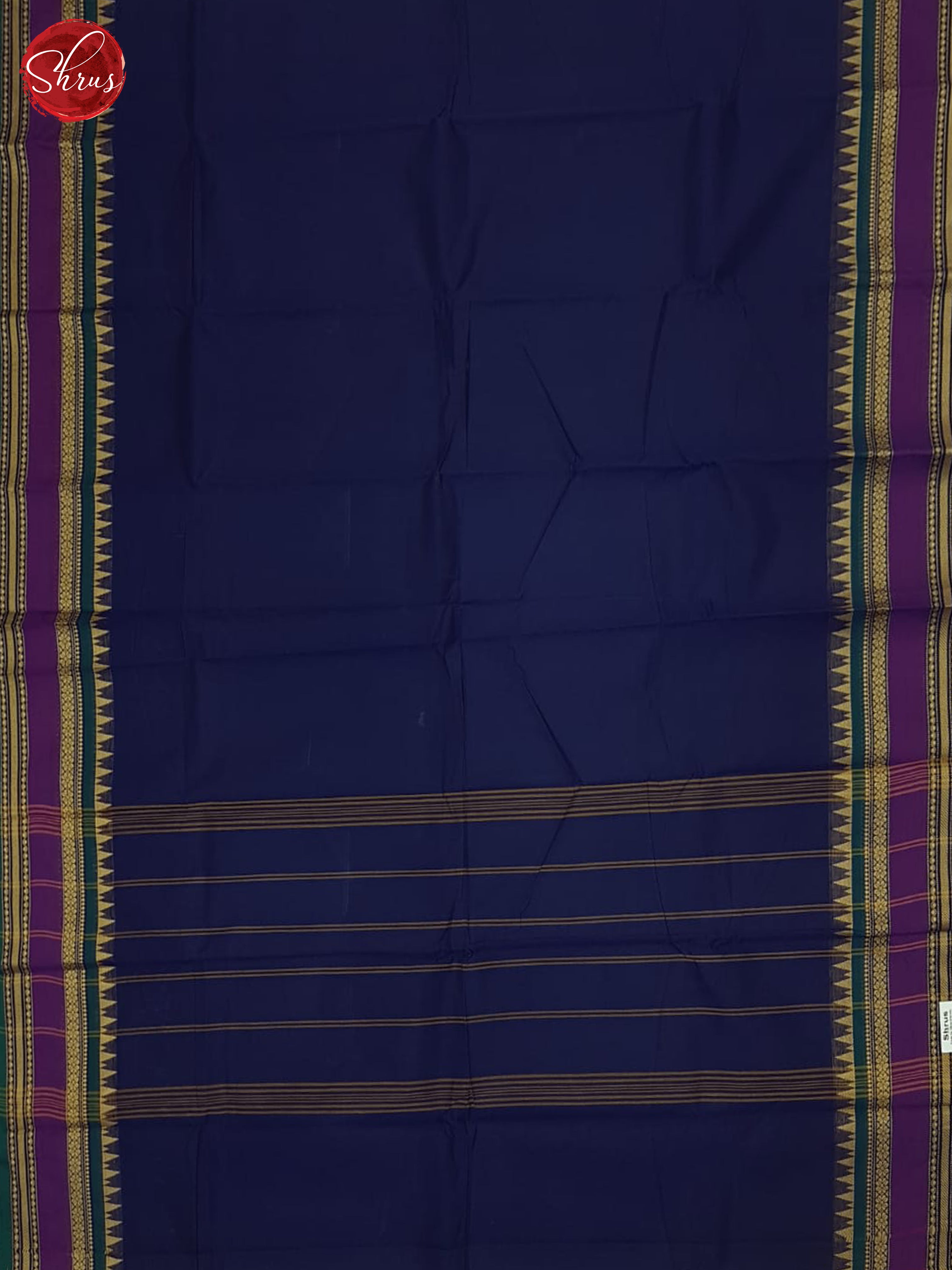 Blue & Purple - Chettinad Cotton Saree - Shop on ShrusEternity.com