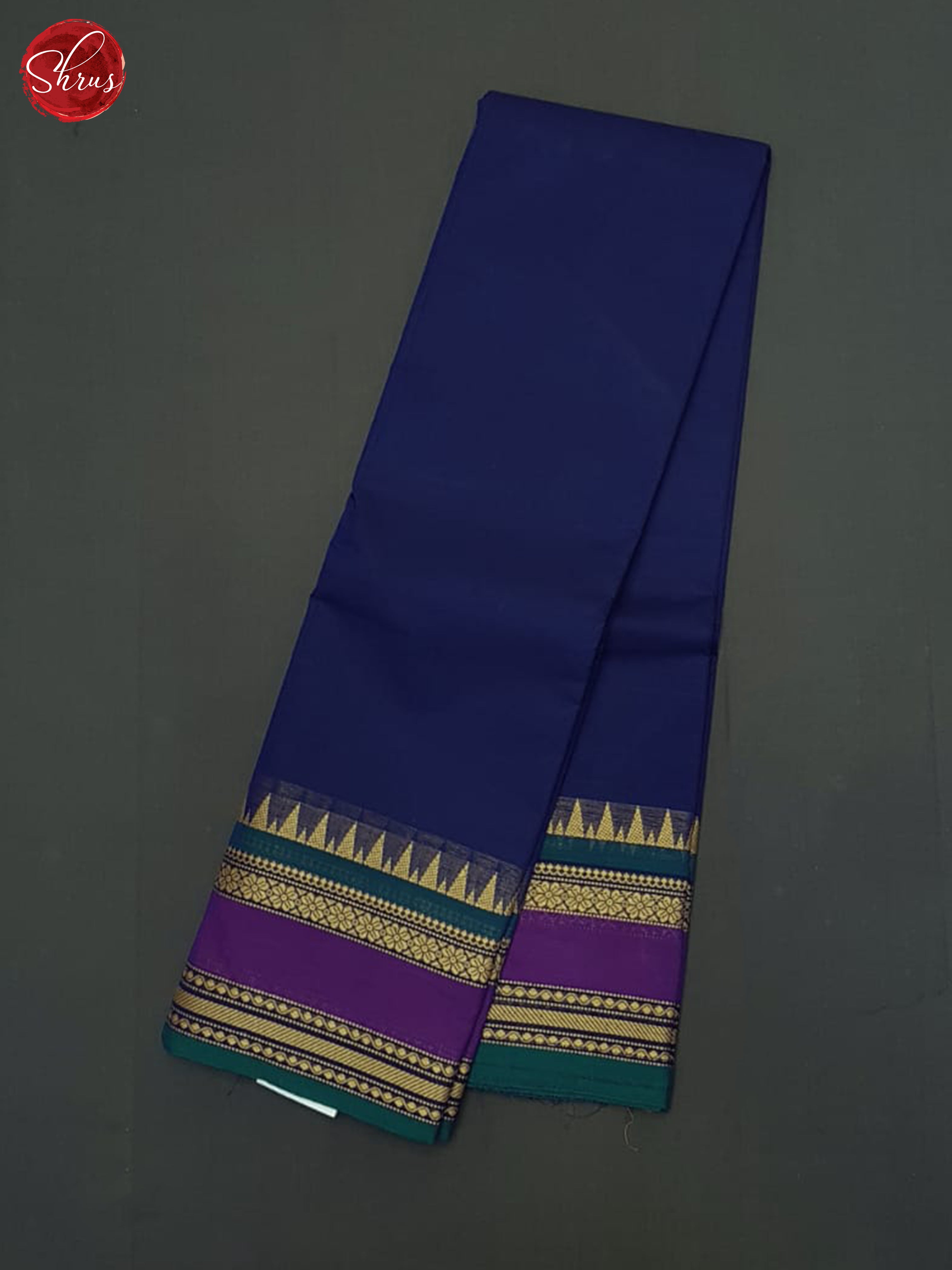 Blue & Purple - Chettinad Cotton Saree - Shop on ShrusEternity.com