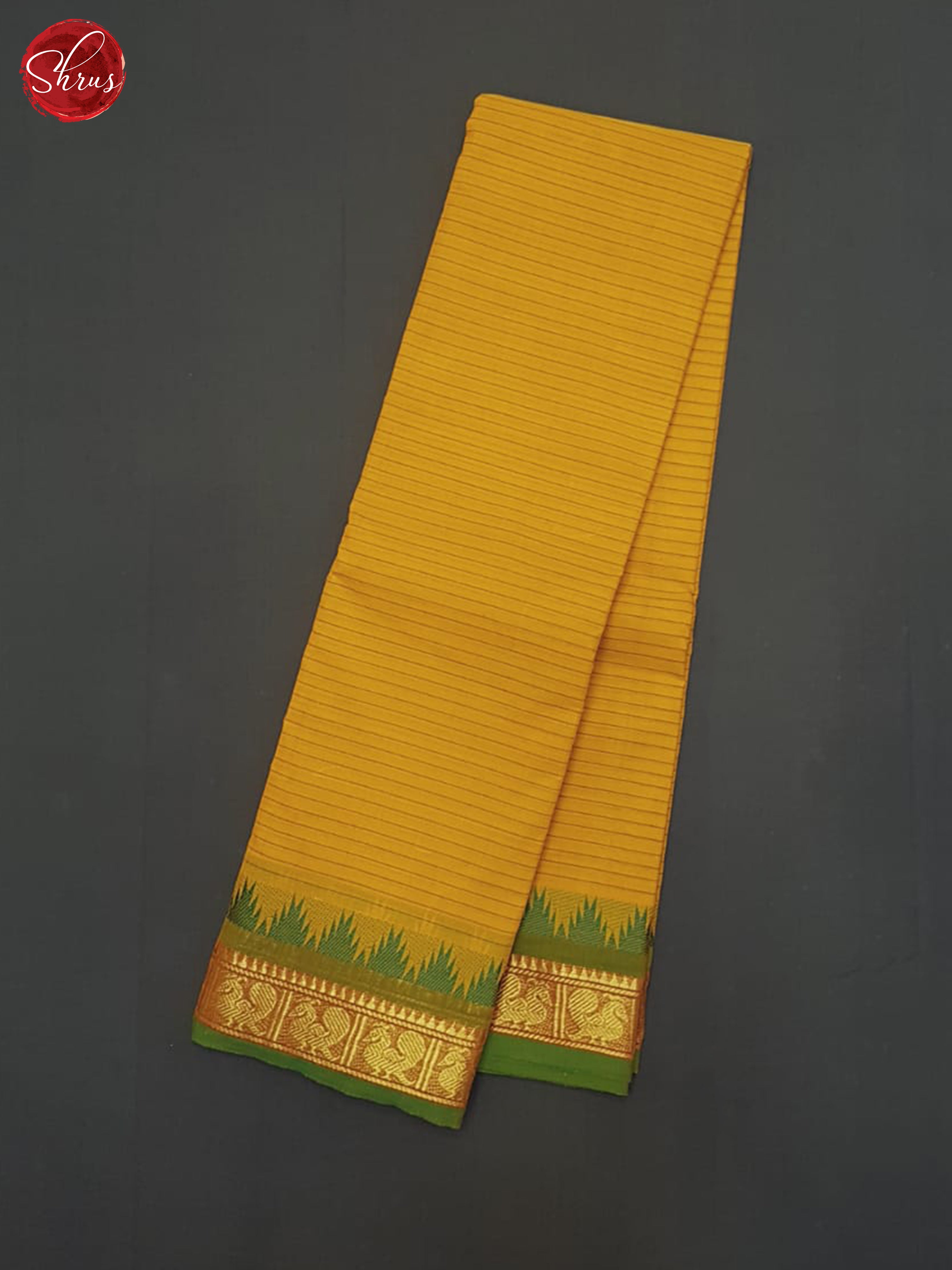 Yellow & Green - Chettinad Cotton Saree - Shop on ShrusEternity.com