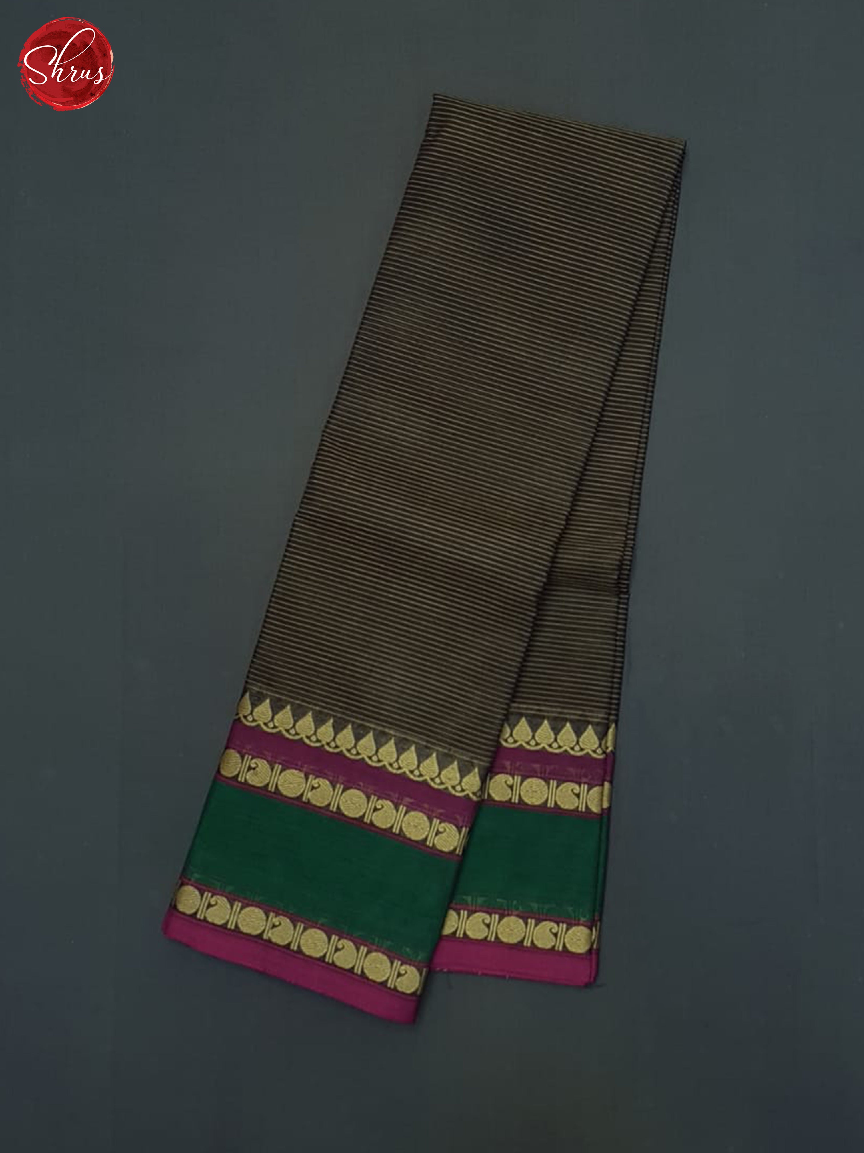Brown & Green- Chettinad Cotton Saree - Shop on ShrusEternity.com