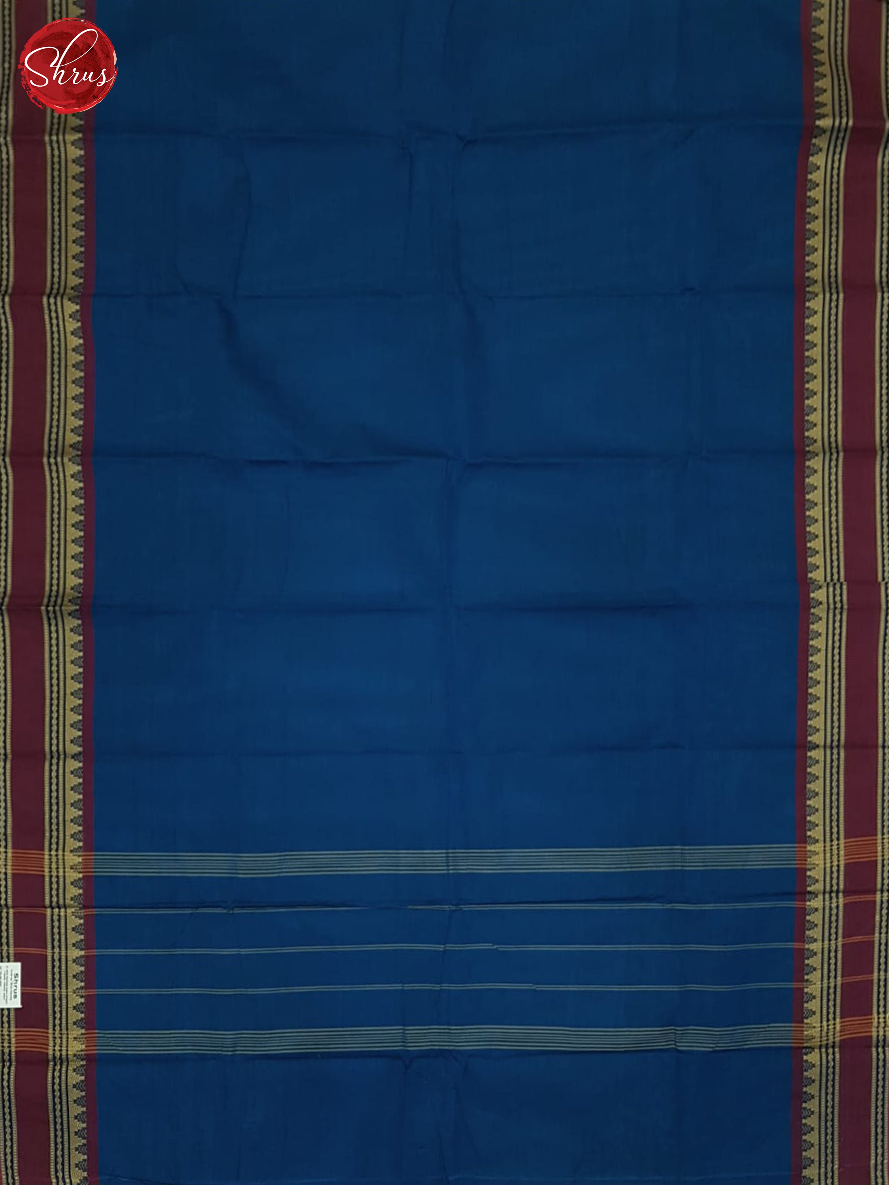 Blue & Wine- Chettinad Cotton Saree - Shop on ShrusEternity.com