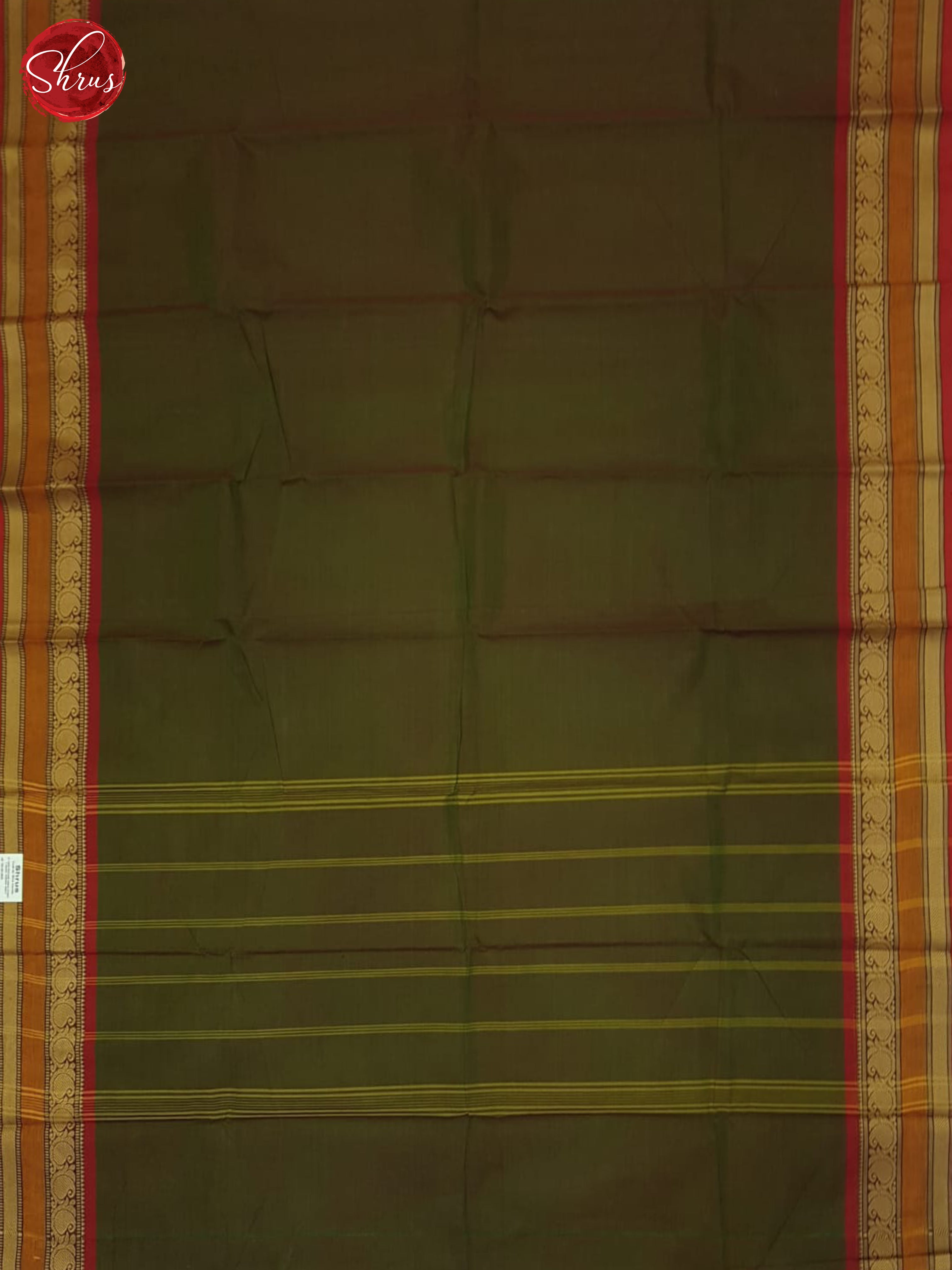Double Shaded Greenish Brown & Red - Chettinad Cotton Saree - Shop on ShrusEternity.com
