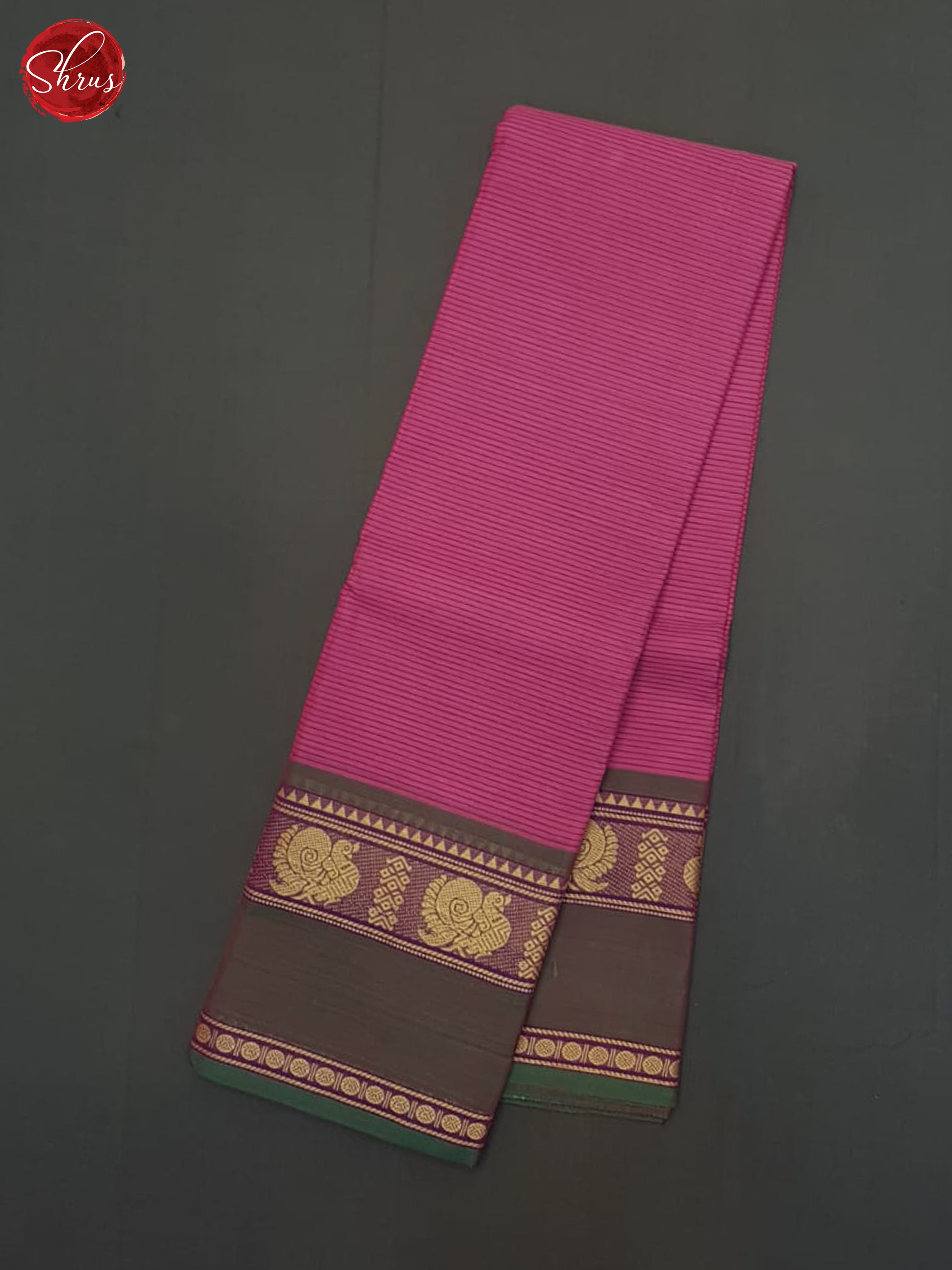 Pink & Green- Chettinad Cotton Saree - Shop on ShrusEternity.com