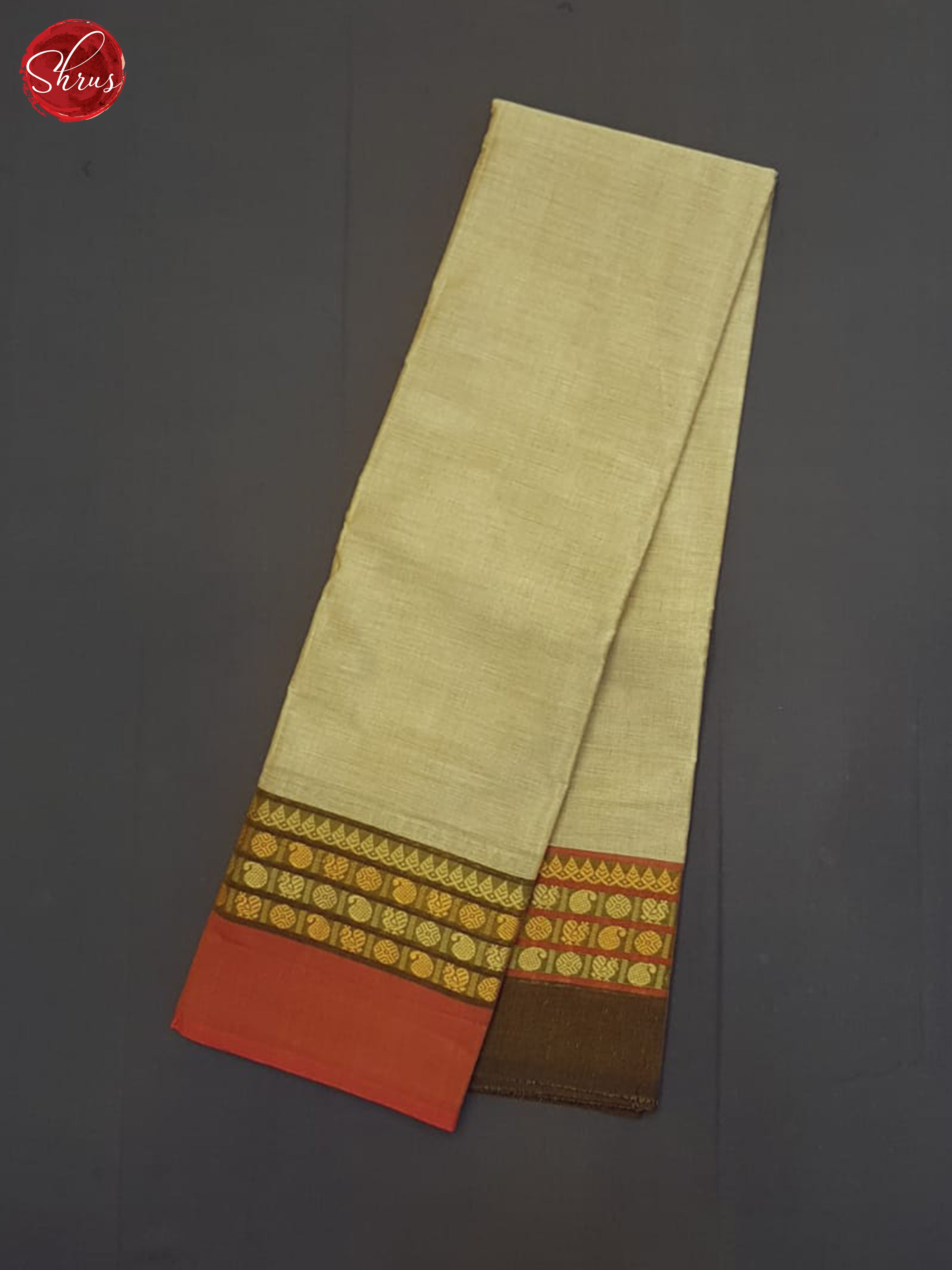Beige & Brown - Chettinad Cotton Saree - Shop on ShrusEternity.com