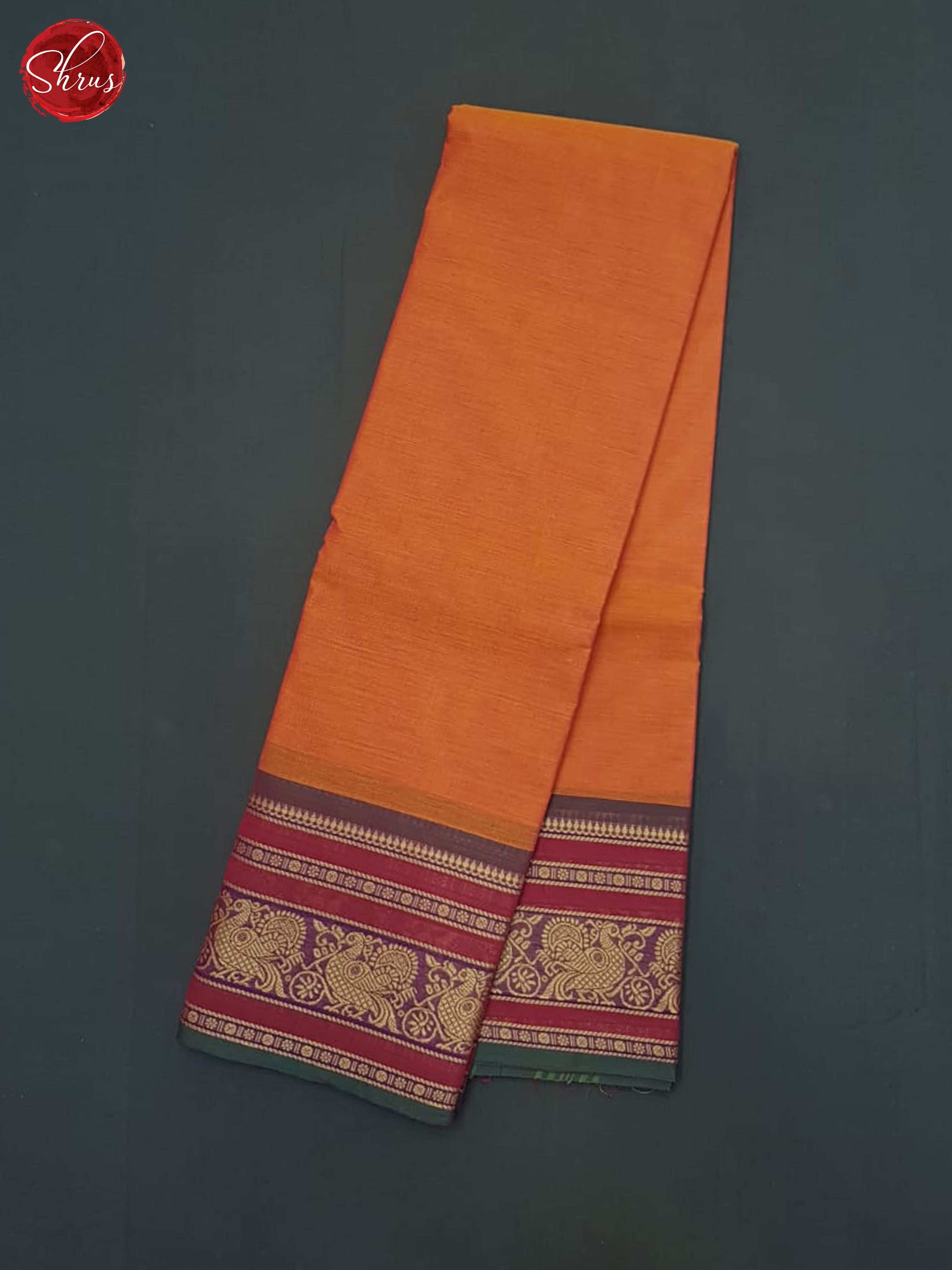 Orange & Pink - Chettinad Cotton Saree - Shop on ShrusEternity.com
