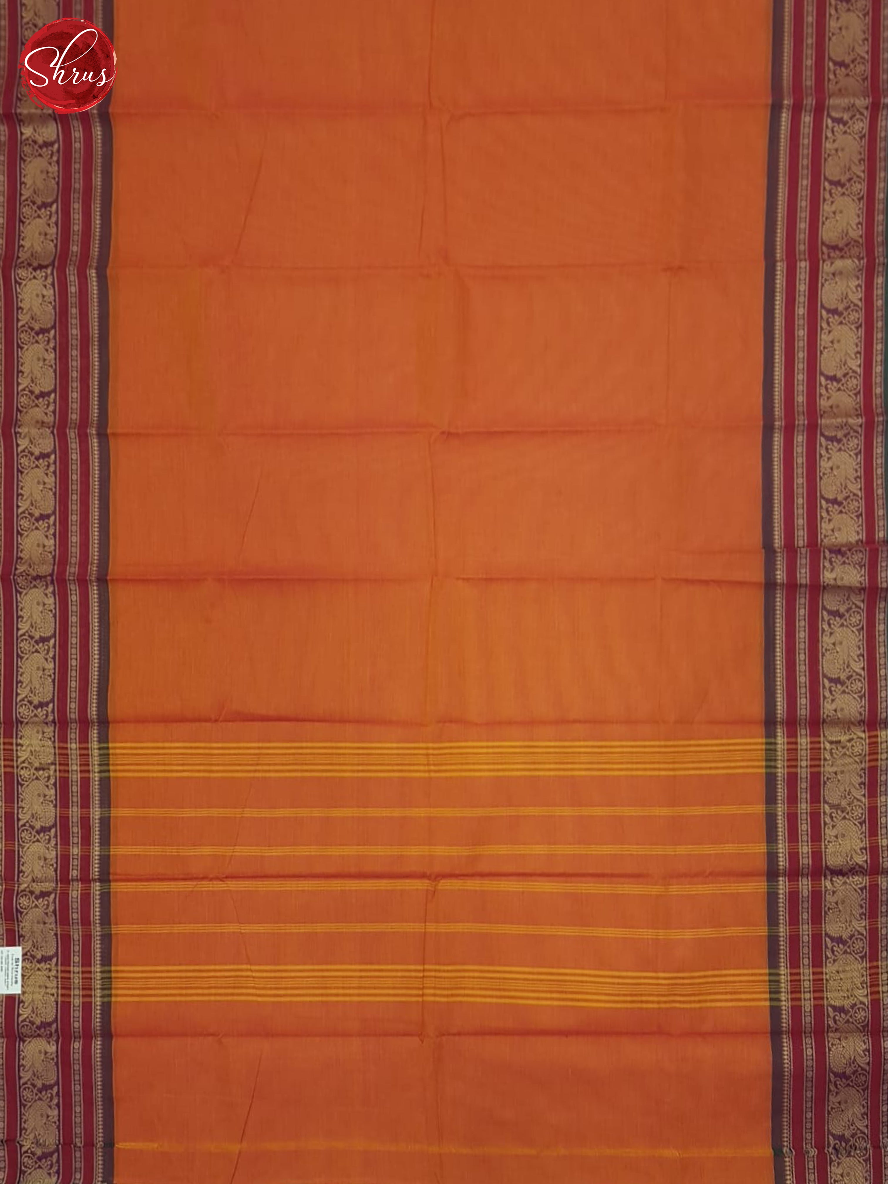 Orange & Pink - Chettinad Cotton Saree - Shop on ShrusEternity.com