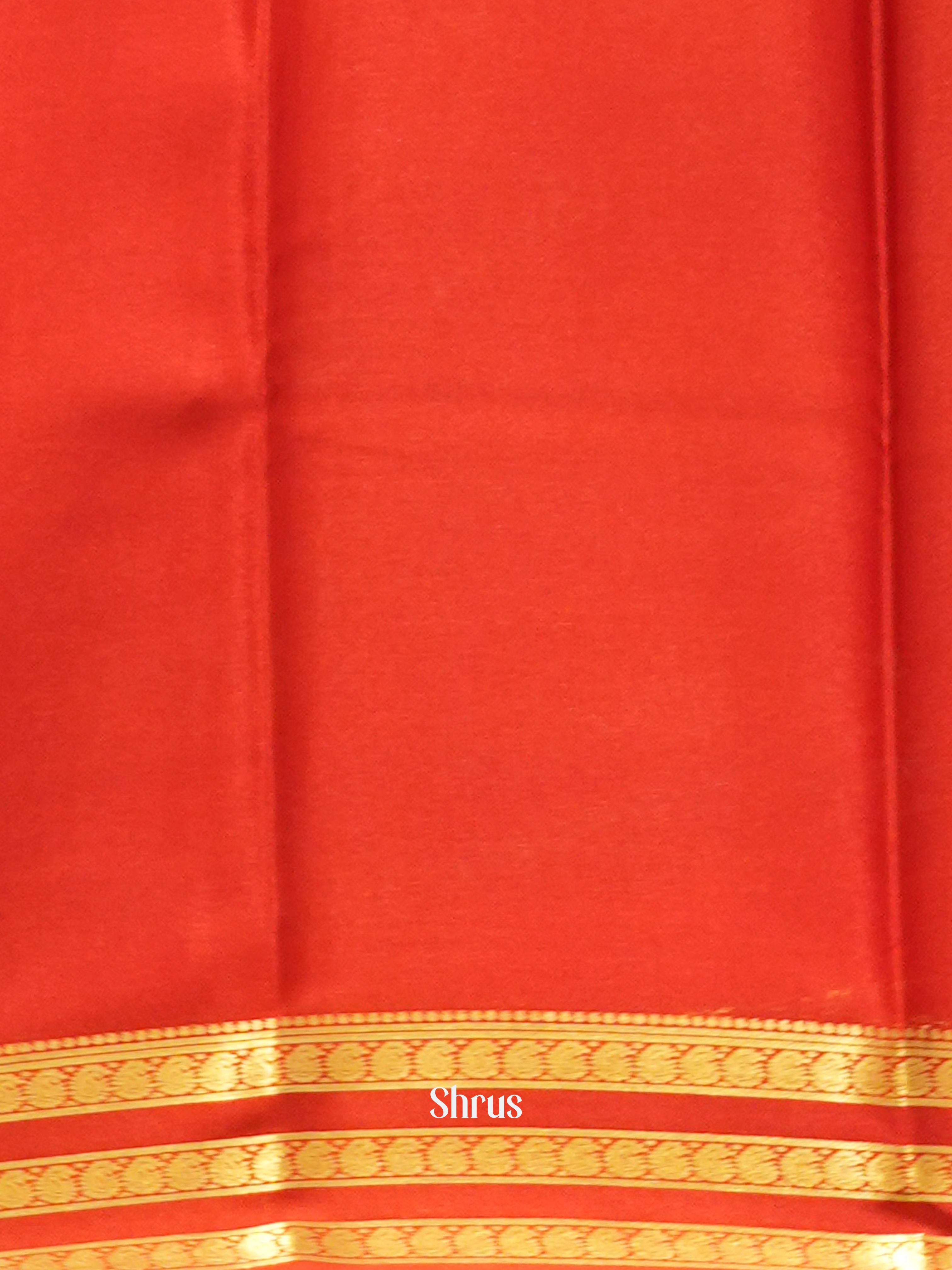 Light green and Red- Mysore Silk Saree - Shop on ShrusEternity.com