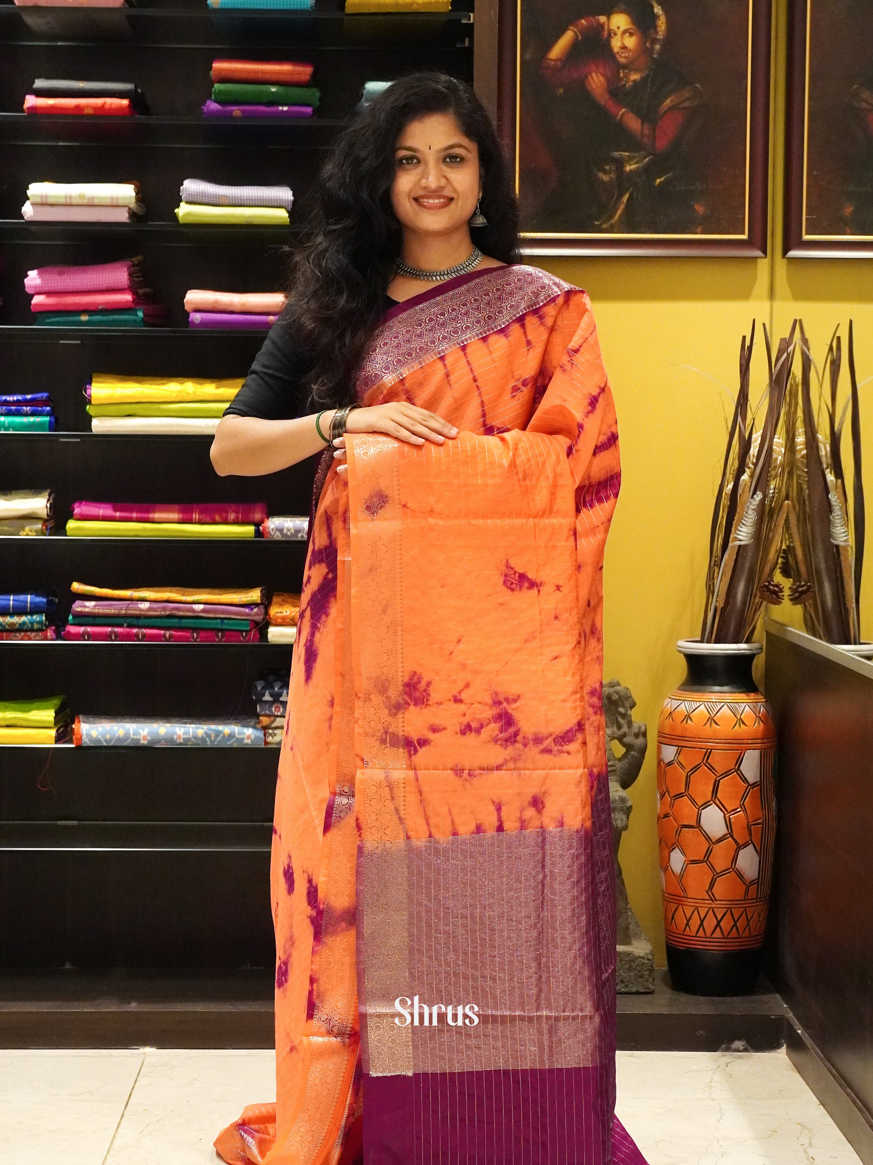 CDS01004 - Semi dupion Saree - Shop on ShrusEternity.com