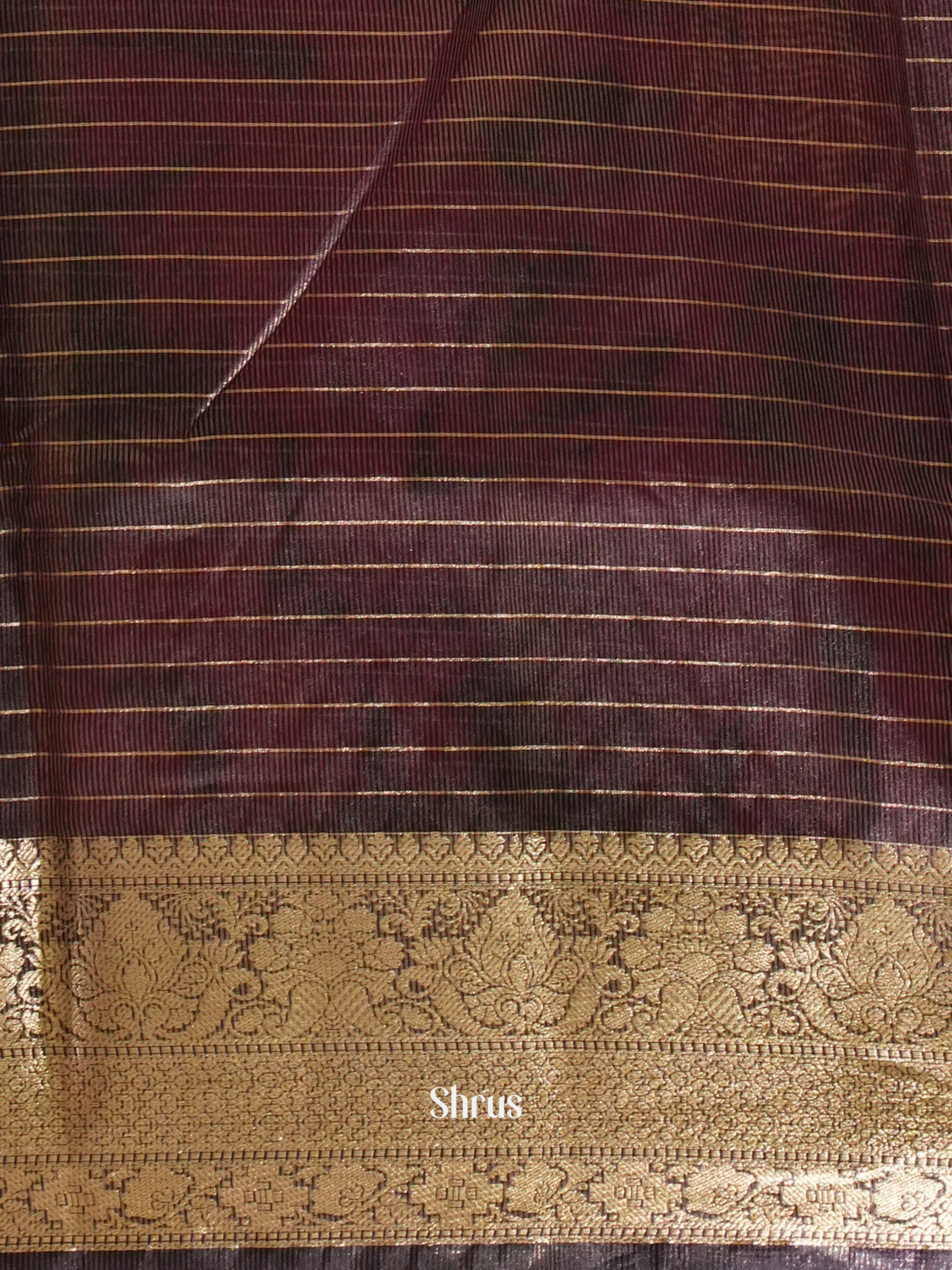 Pink & Purple - Semi Dupion Saree - Shop on ShrusEternity.com