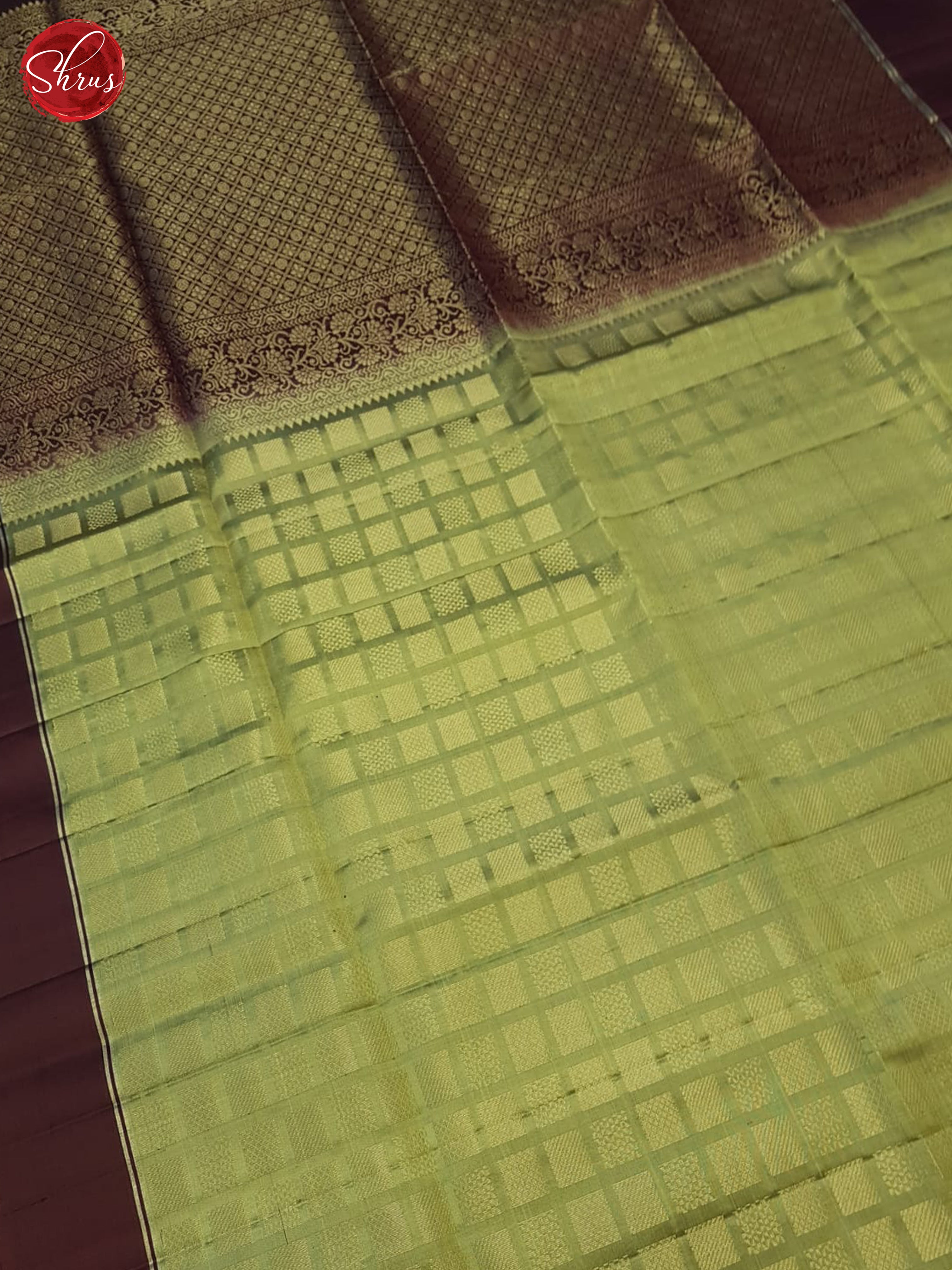 Green And Maroon- Soft Silk Saree - Shop on ShrusEternity.com