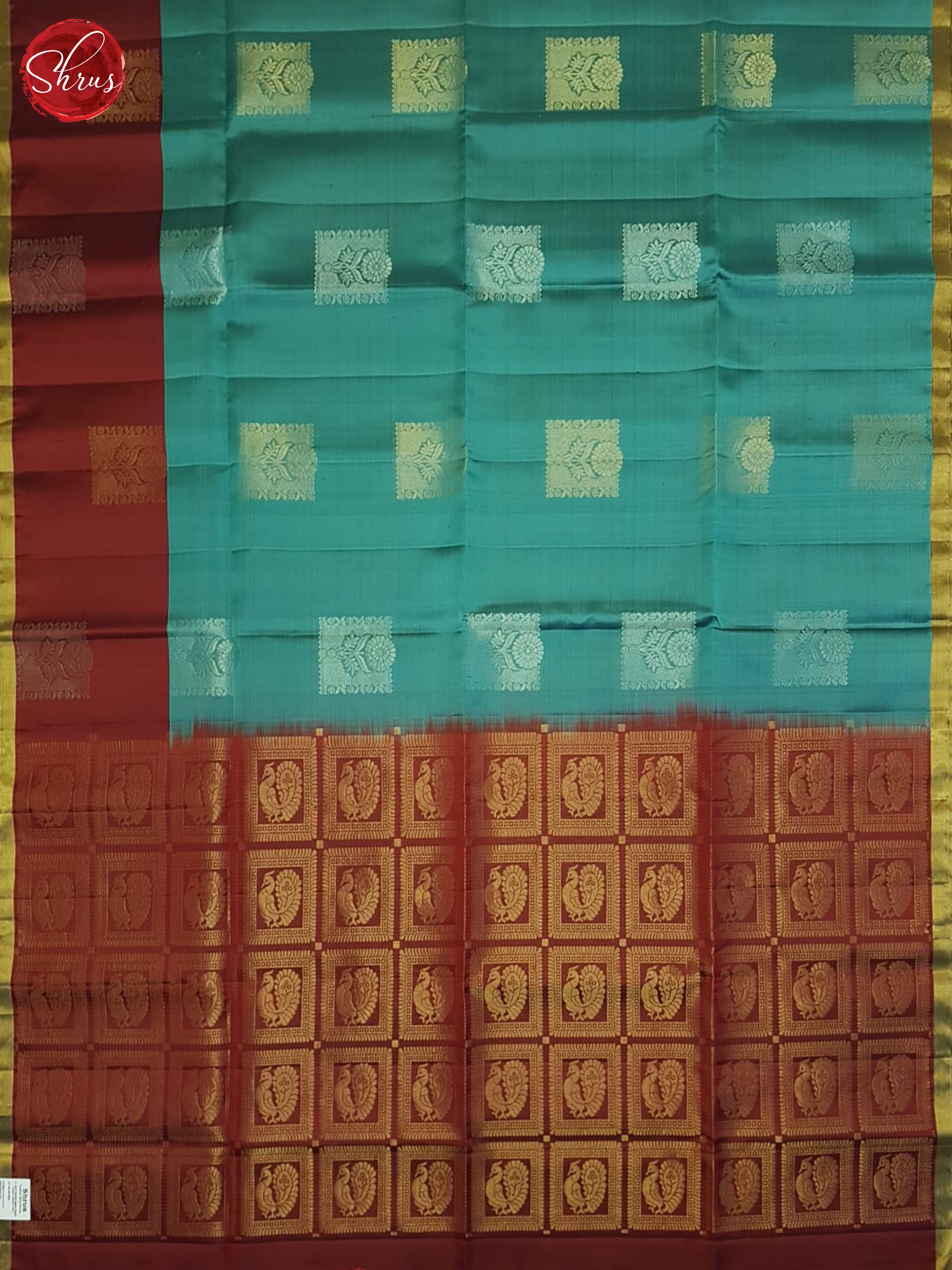 Blue And Arakku Maroon- Soft Silk Saree - Shop on ShrusEternity.com