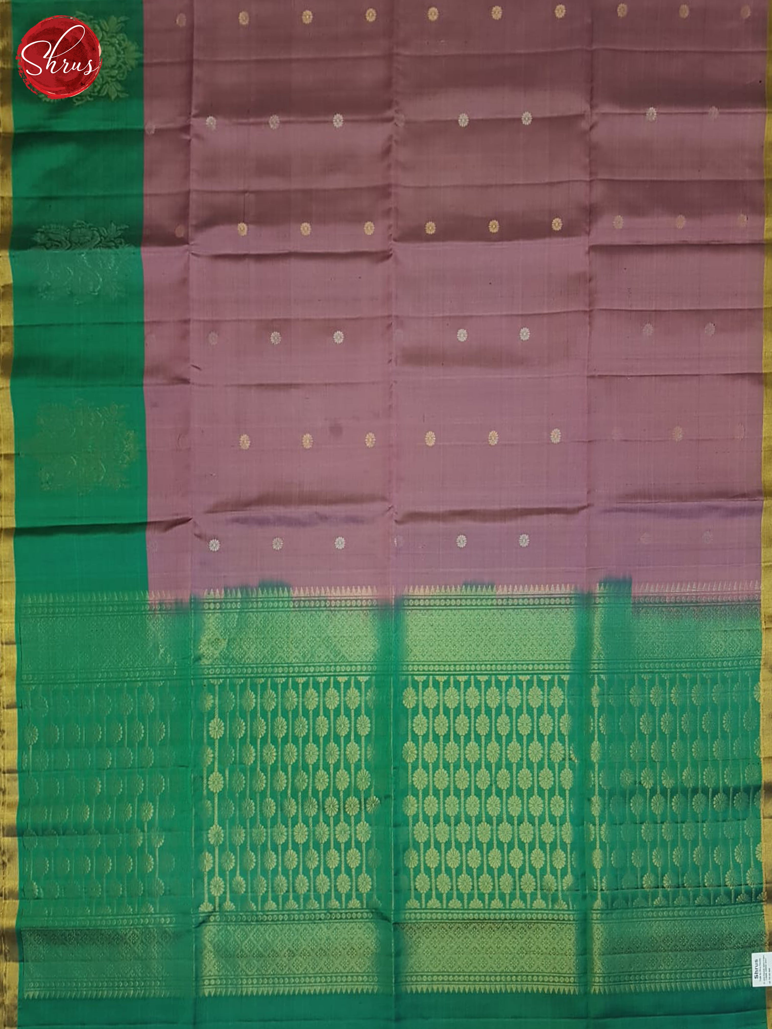 Lavender And Green- Soft Silk Saree - Shop on ShrusEternity.com
