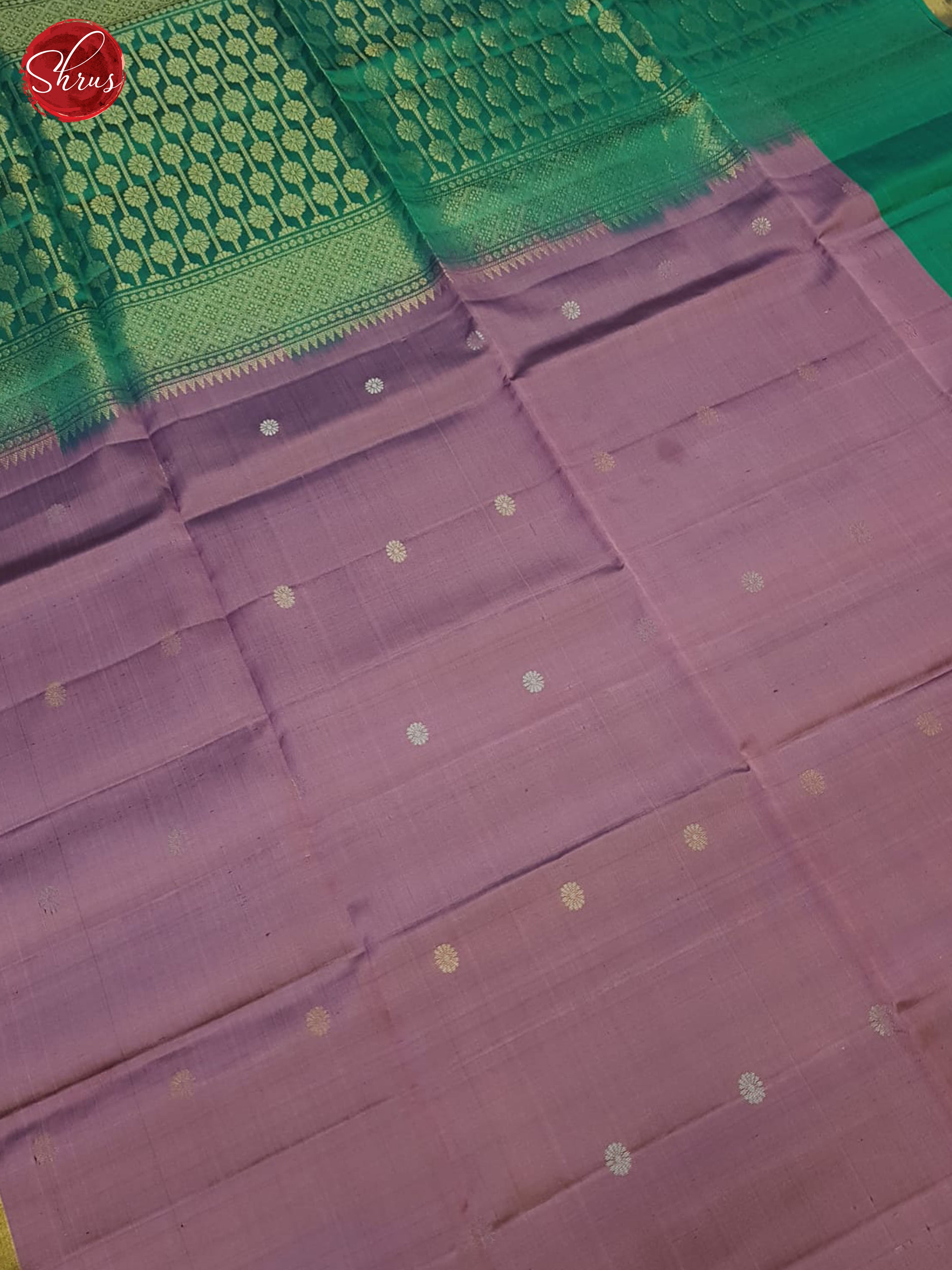 Lavender And Green- Soft Silk Saree - Shop on ShrusEternity.com