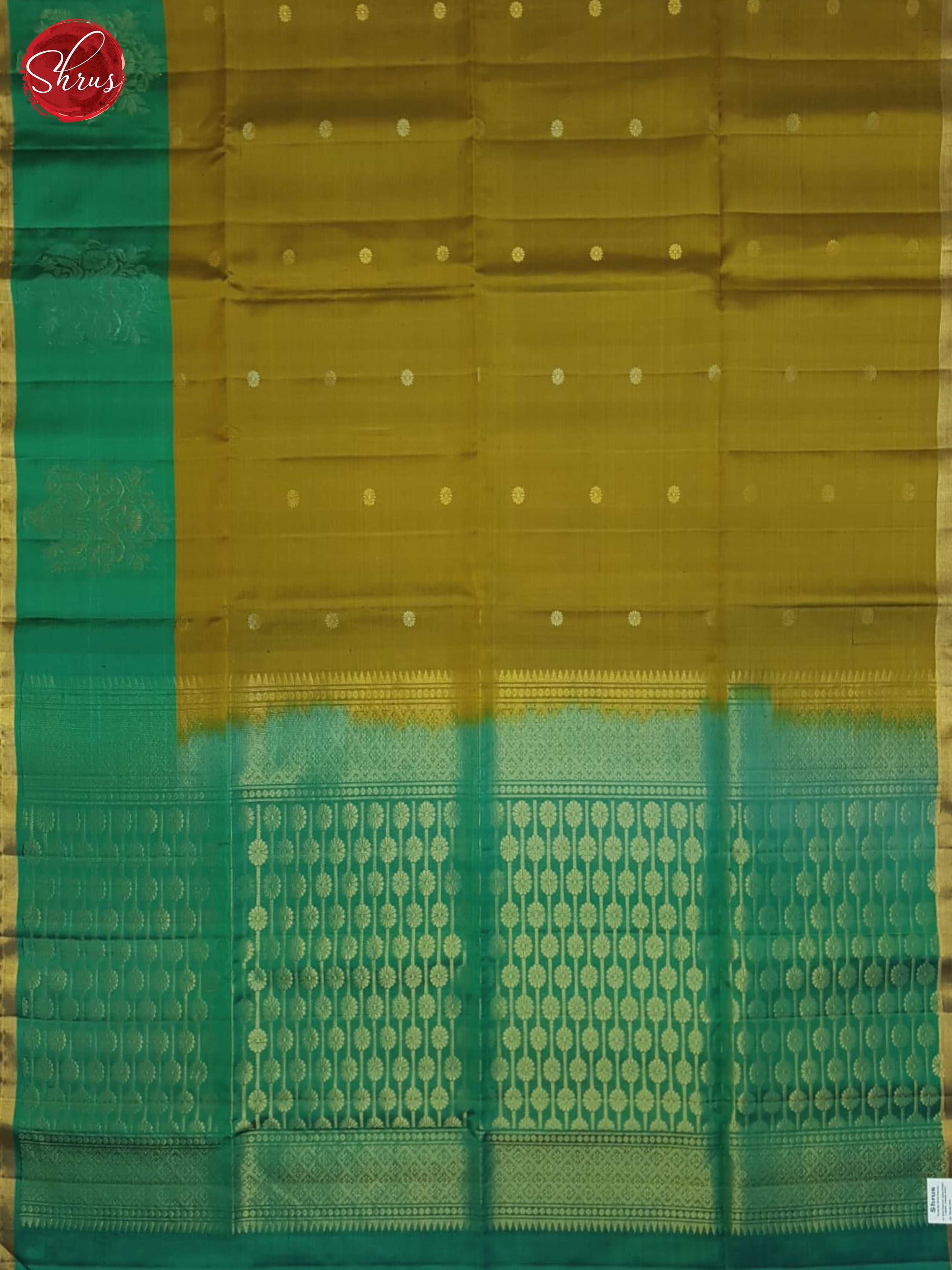 Mehandi Green & Green - Soft Silk Saree - Shop on ShrusEternity.com