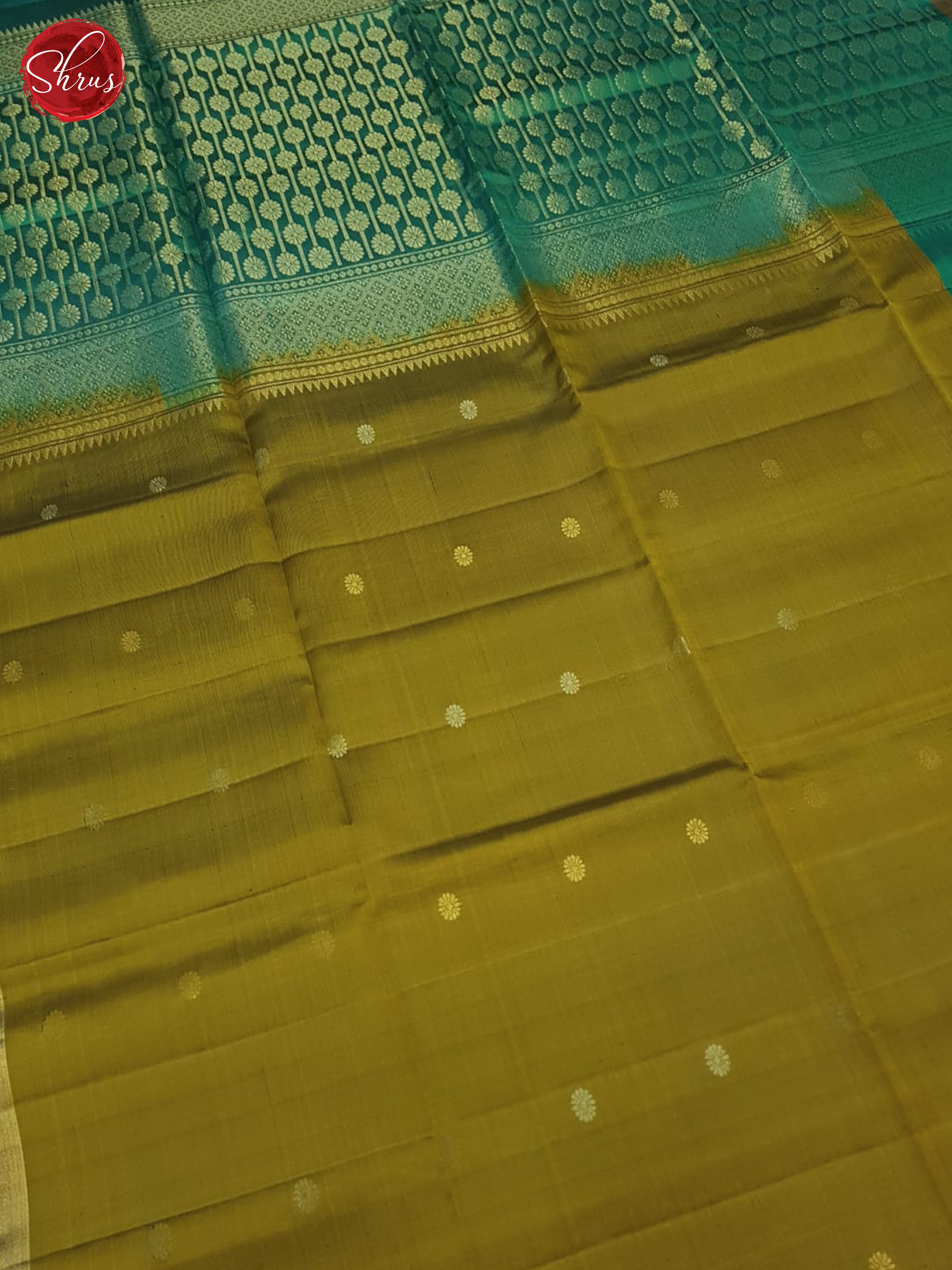 Mehandi Green & Green - Soft Silk Saree - Shop on ShrusEternity.com