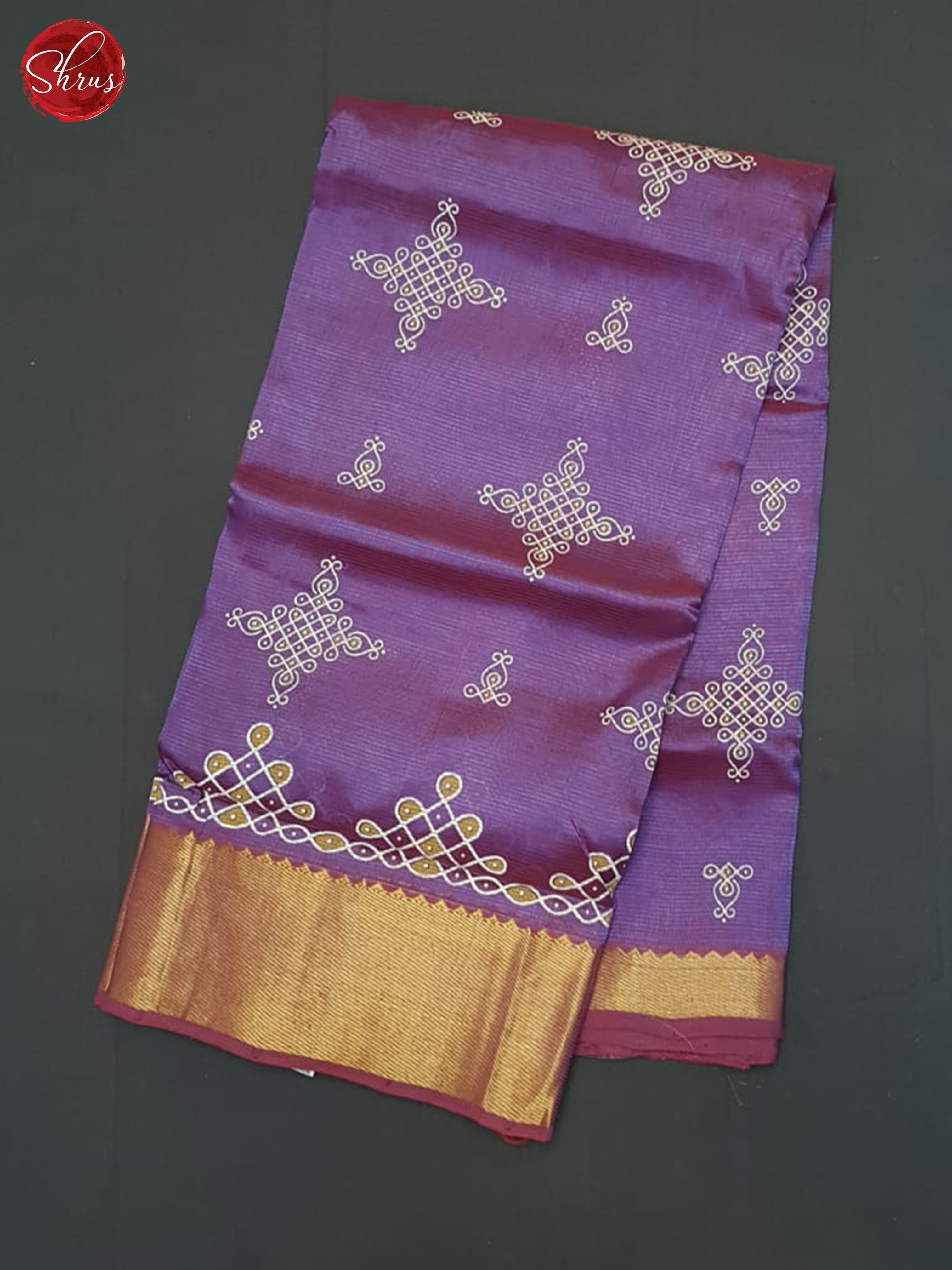 Purple(Single Tone) - Mangalagiri silkcotton Saree - Shop on ShrusEternity.com
