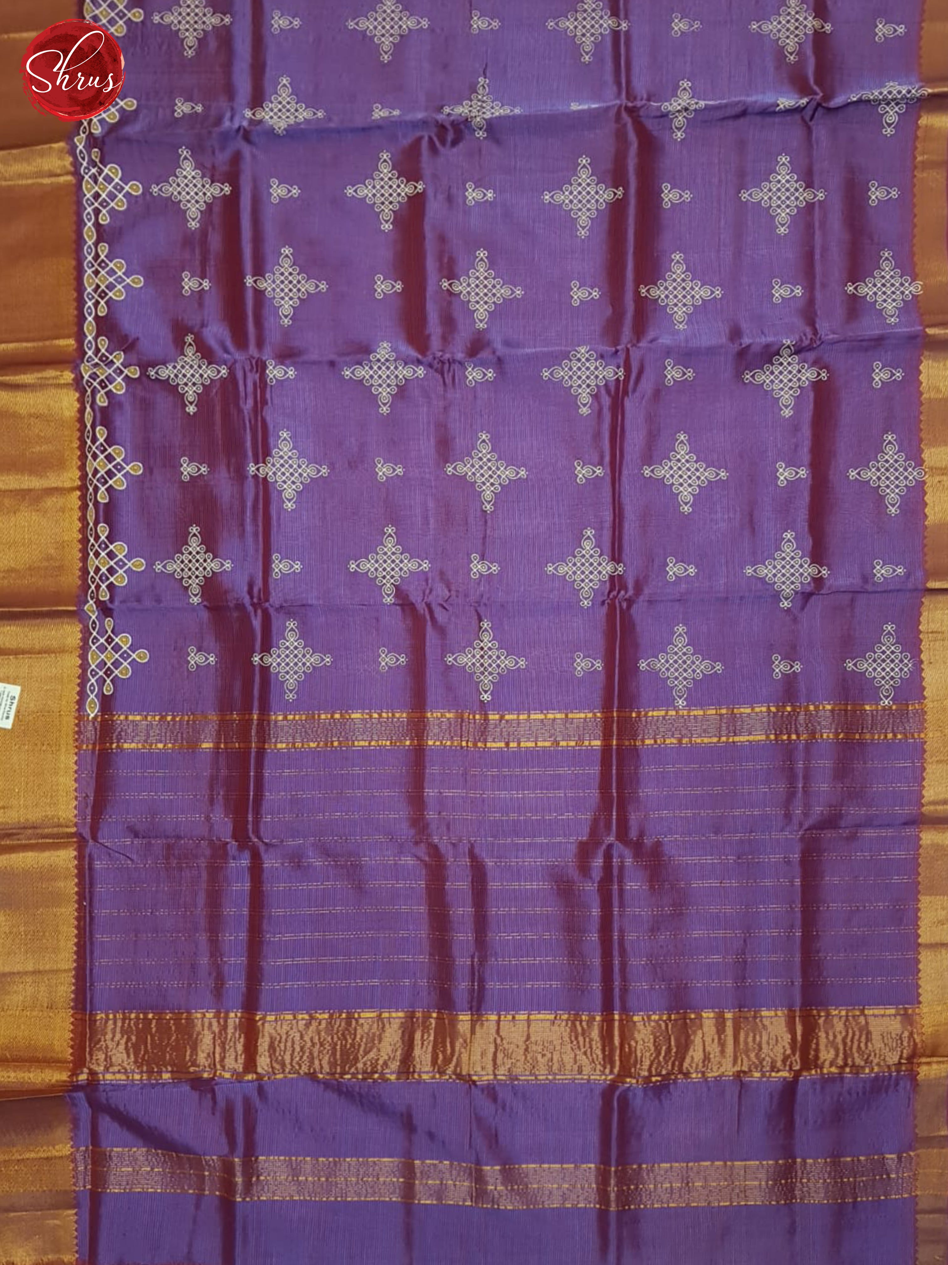 Purple(Single Tone) - Mangalagiri silkcotton Saree - Shop on ShrusEternity.com