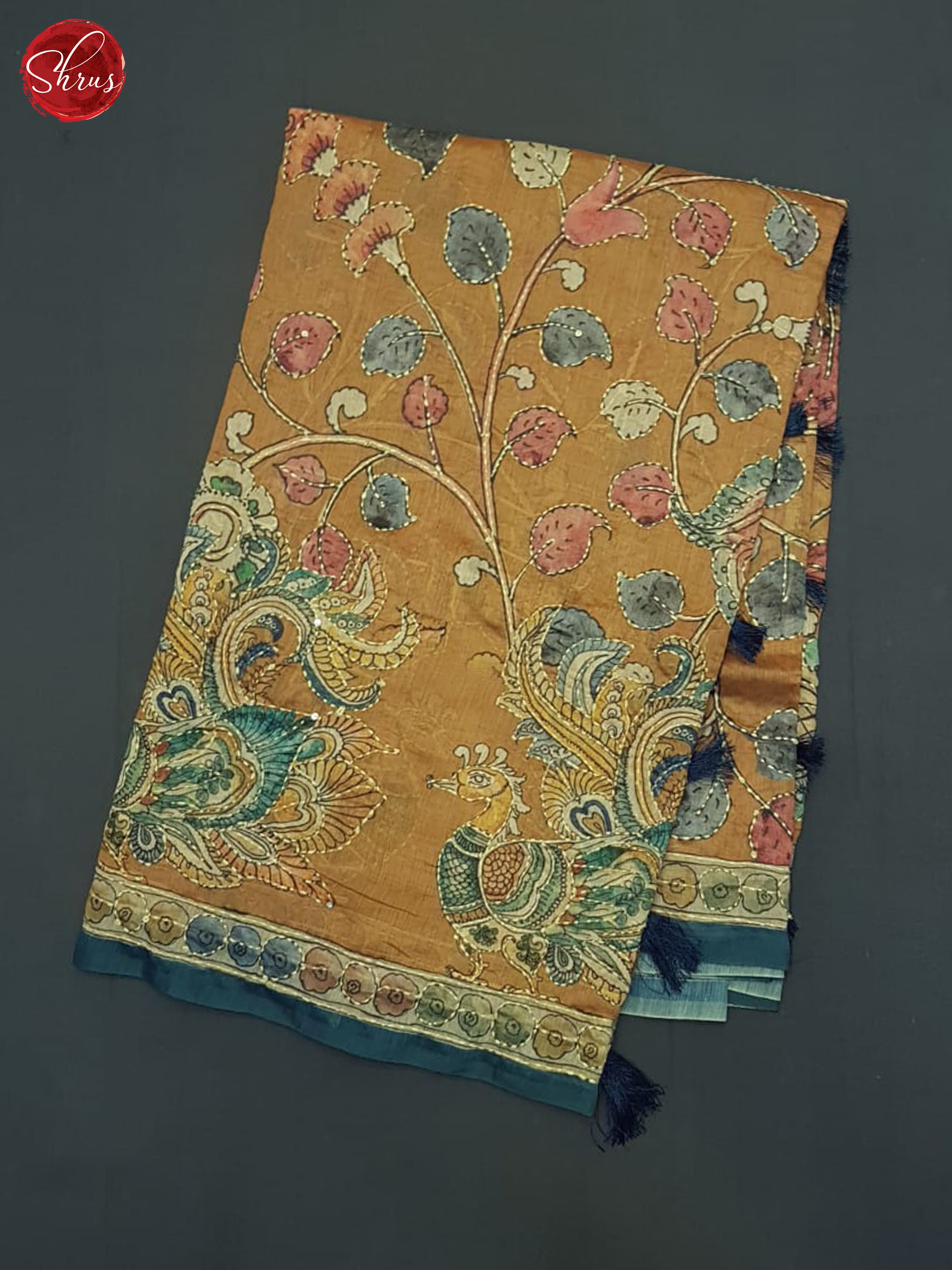 Honey And Blue- Semi Kantha Saree - Shop on ShrusEternity.com