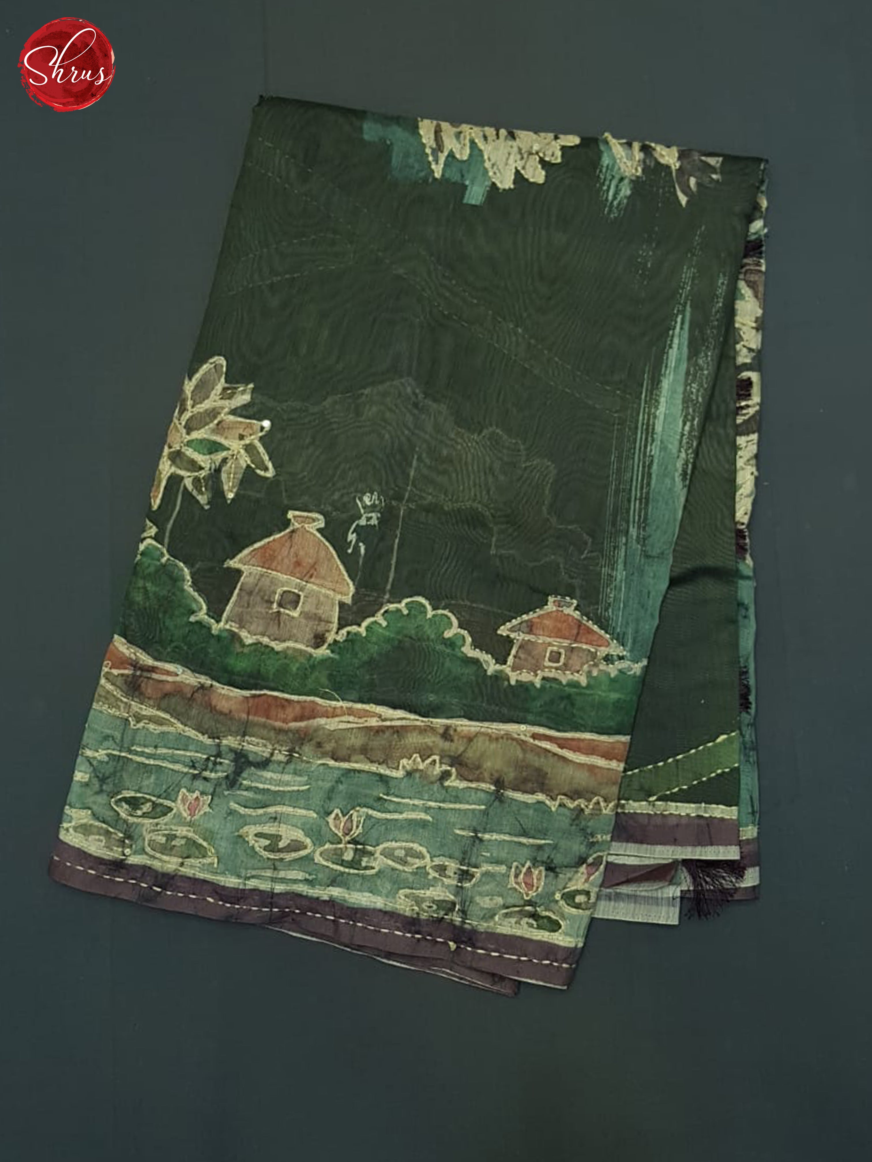 Green - Semi Kantha Saree - Shop on ShrusEternity.com