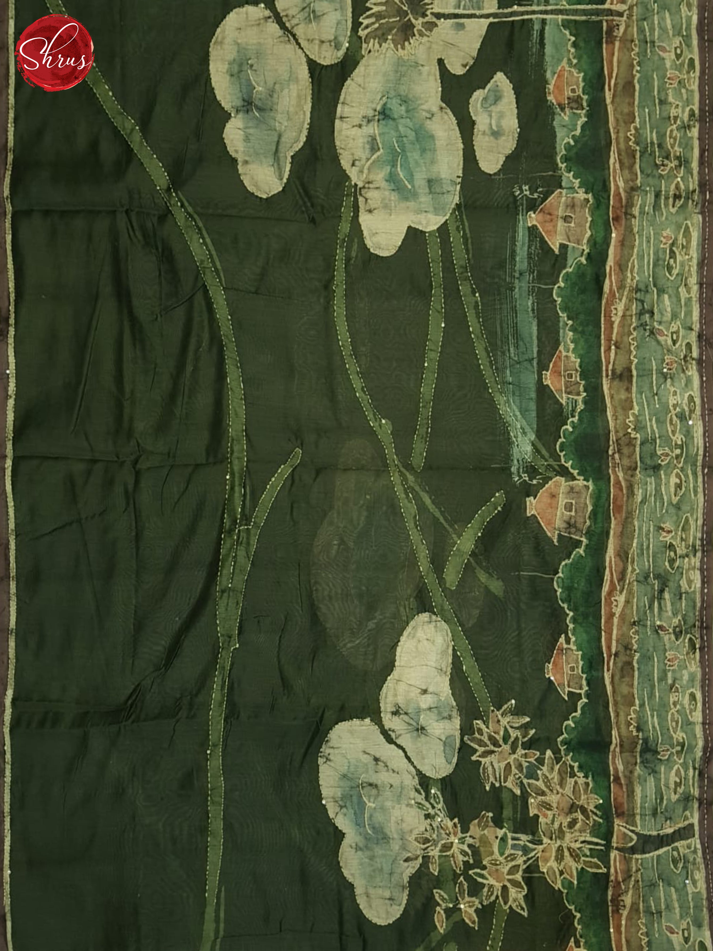 Green - Semi Kantha Saree - Shop on ShrusEternity.com