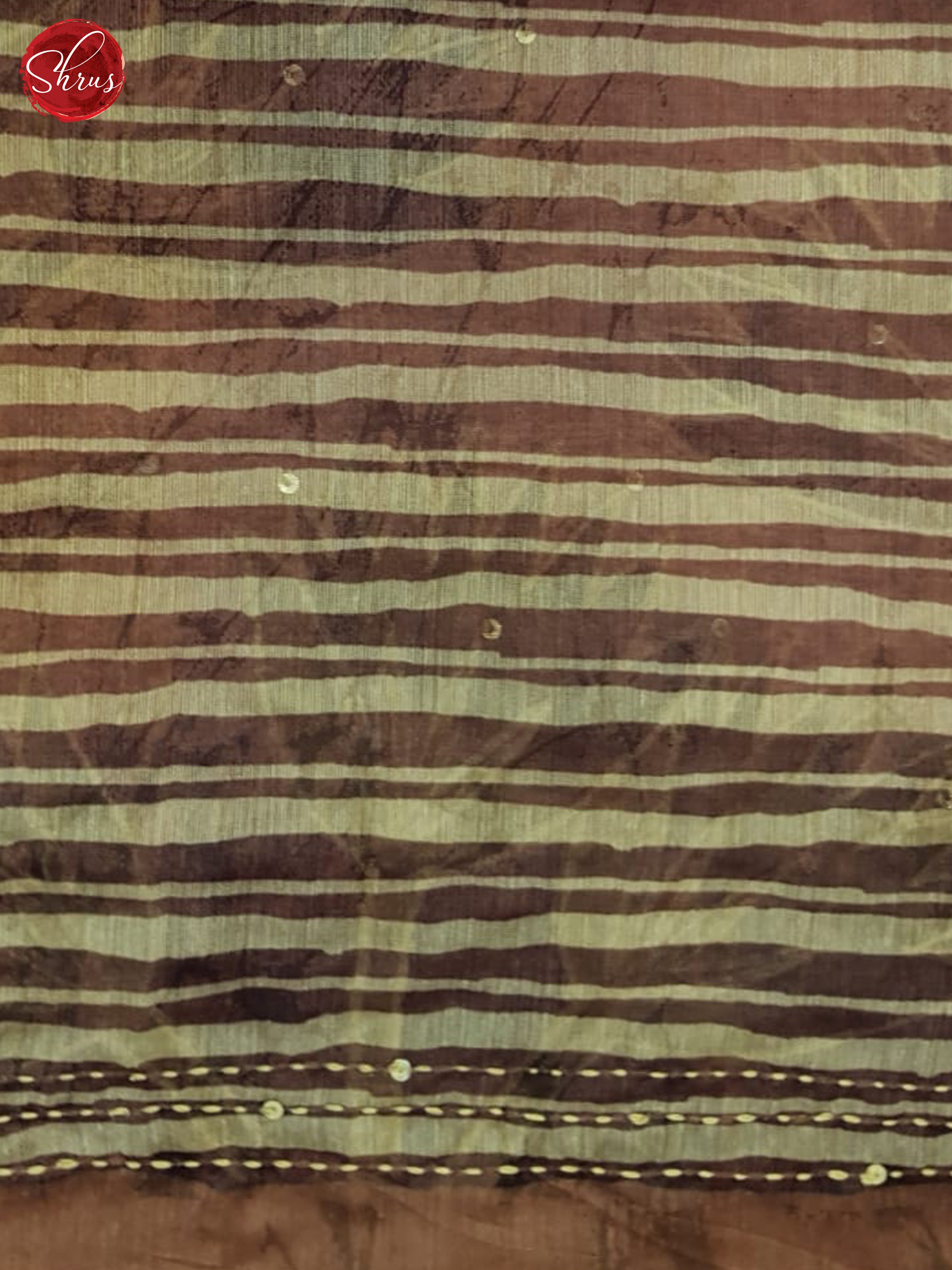 Dusty Wine- Semi Kantha Saree - Shop on ShrusEternity.com
