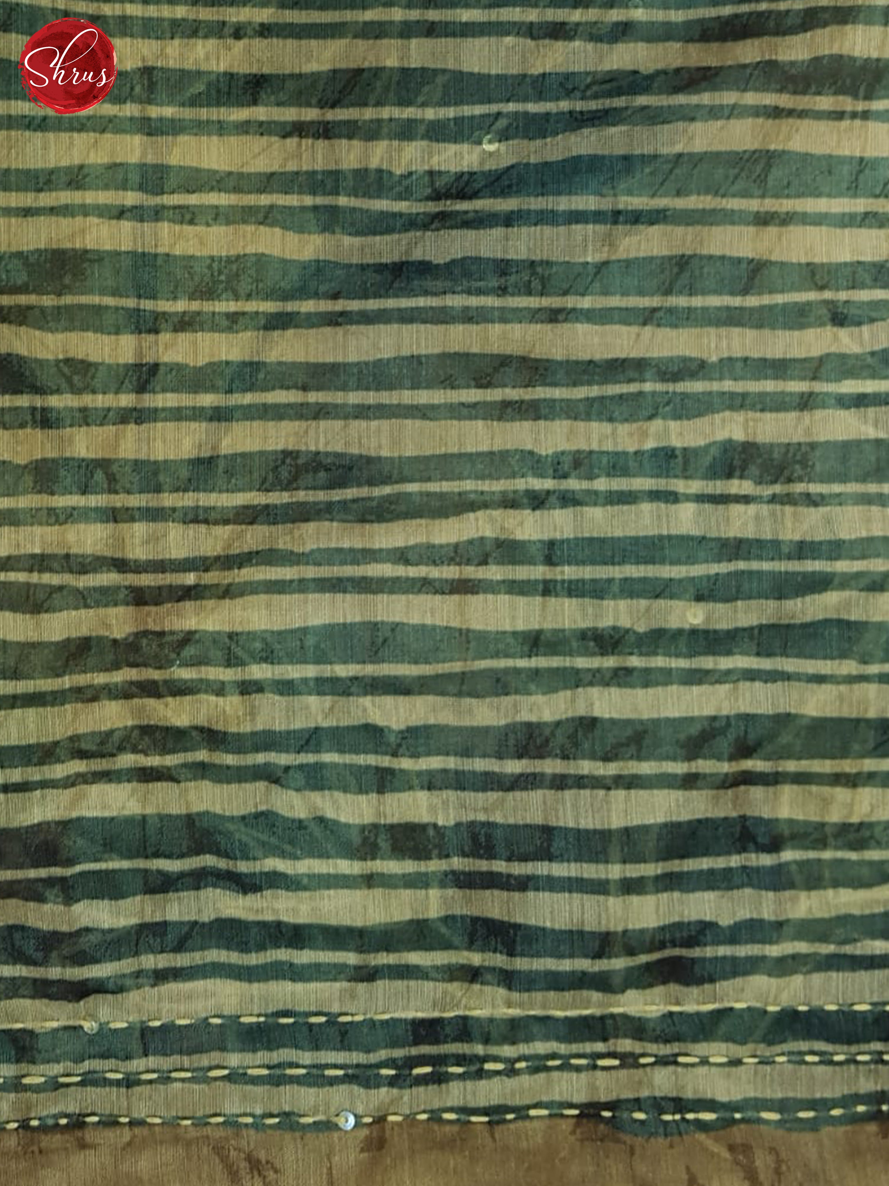 Beige And Aqua Blue - Semi Kantha - Shop on ShrusEternity.com