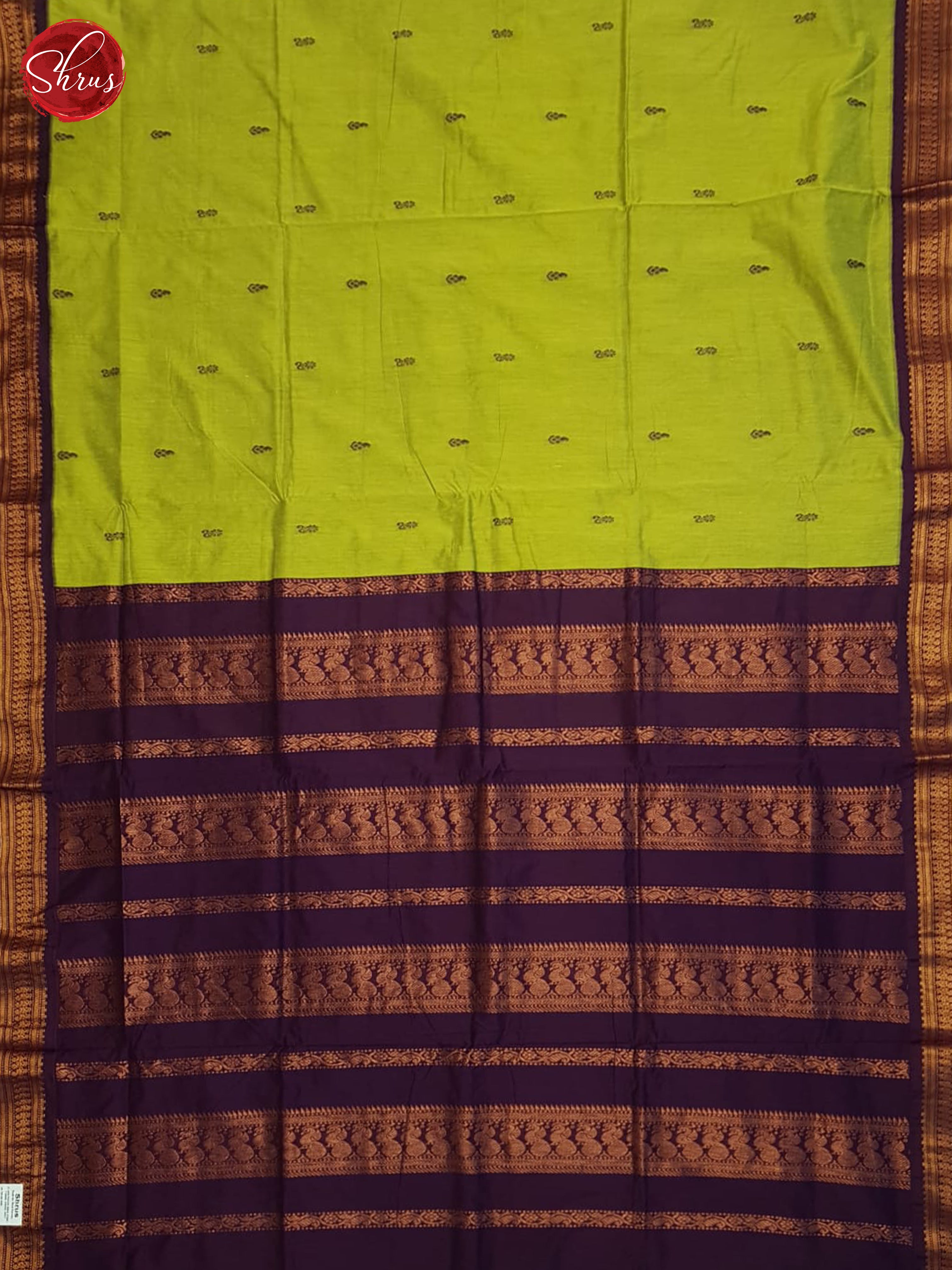 Green & Wine - Kalyani Cotton Saree - Shop on ShrusEternity.com