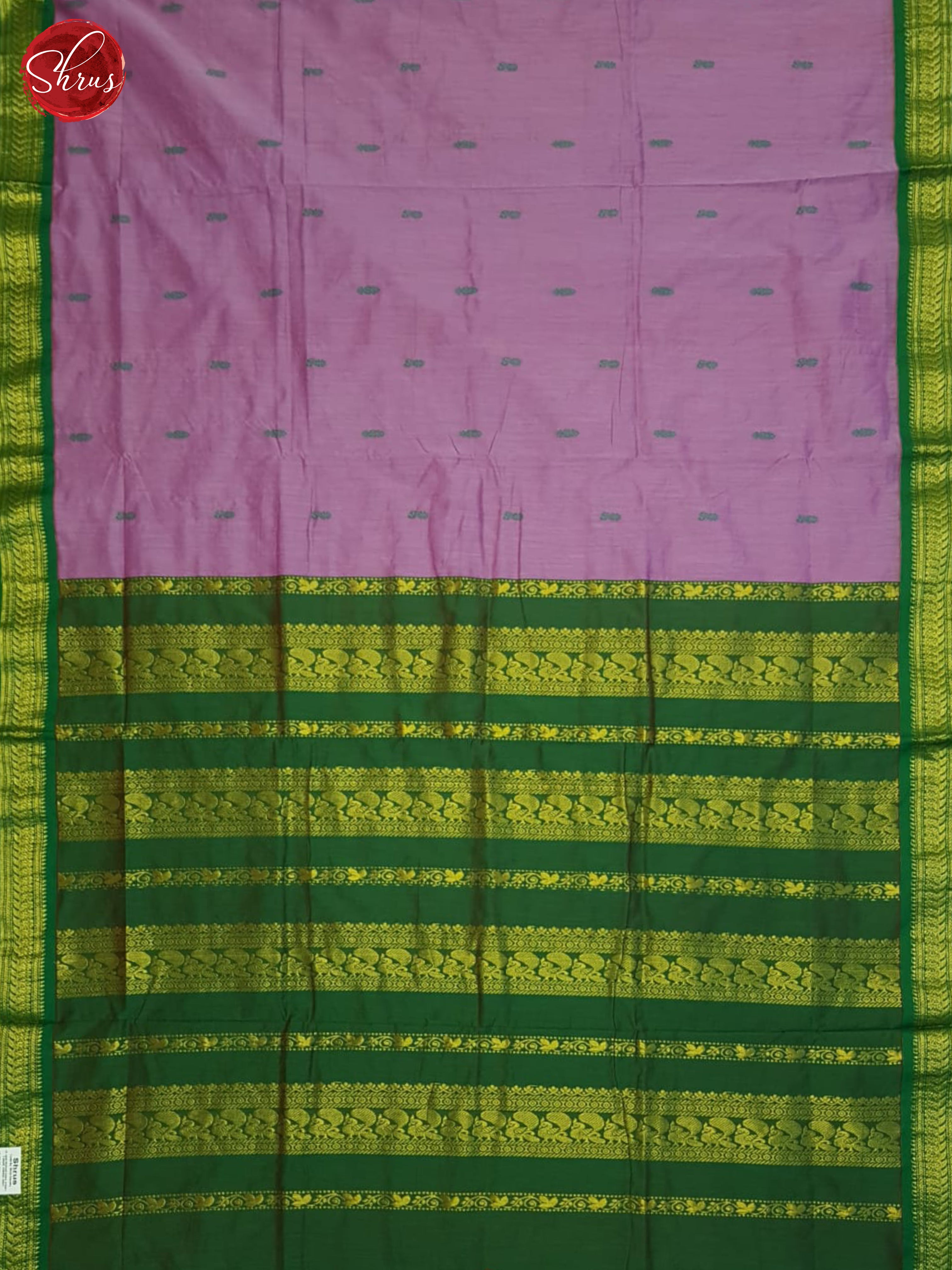 Lavender & Green - Kalyani Cotton Saree - Shop on ShrusEternity.com