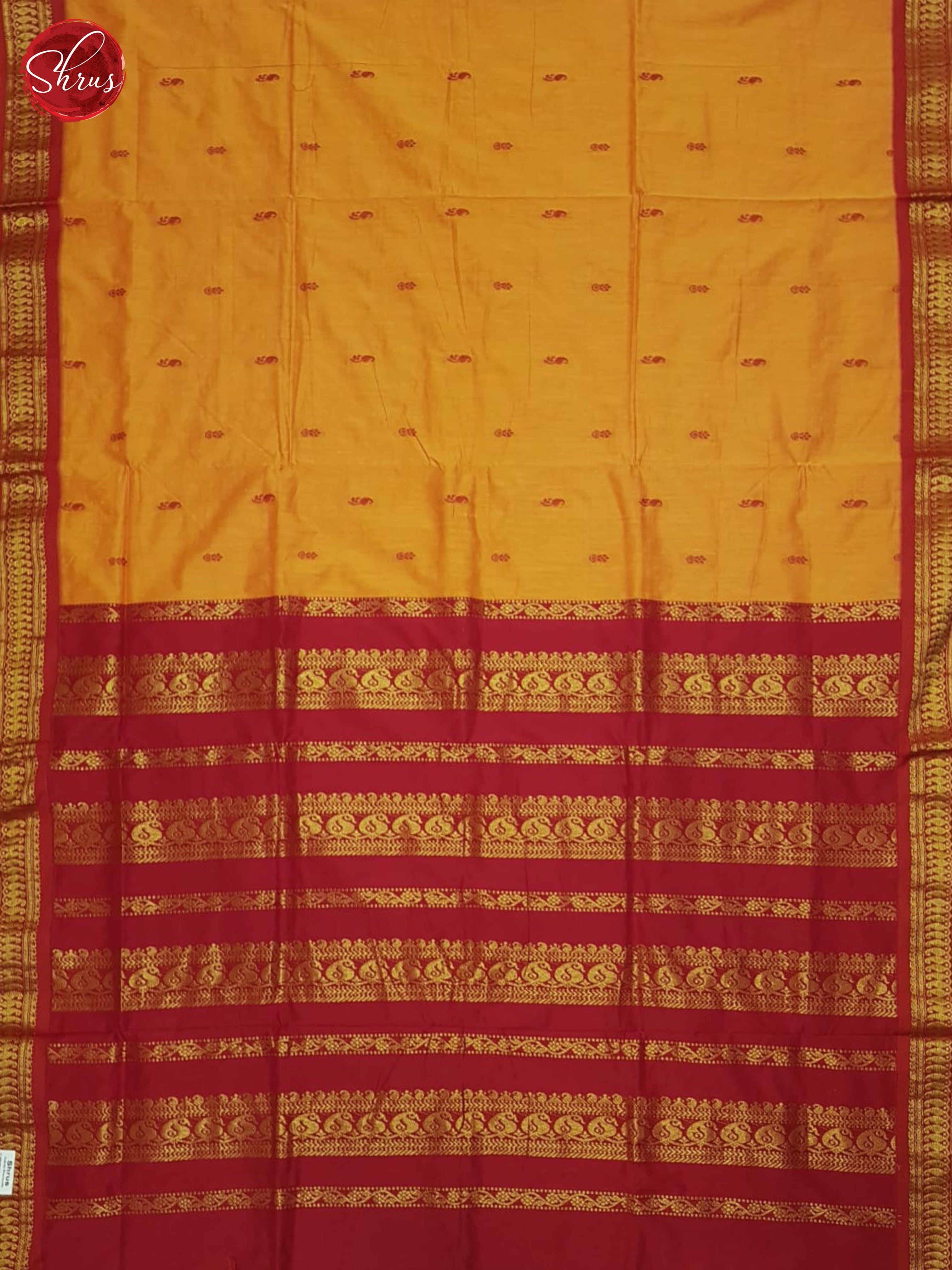 Orange & Red - Kalyani Cotton Saree - Shop on ShrusEternity.com