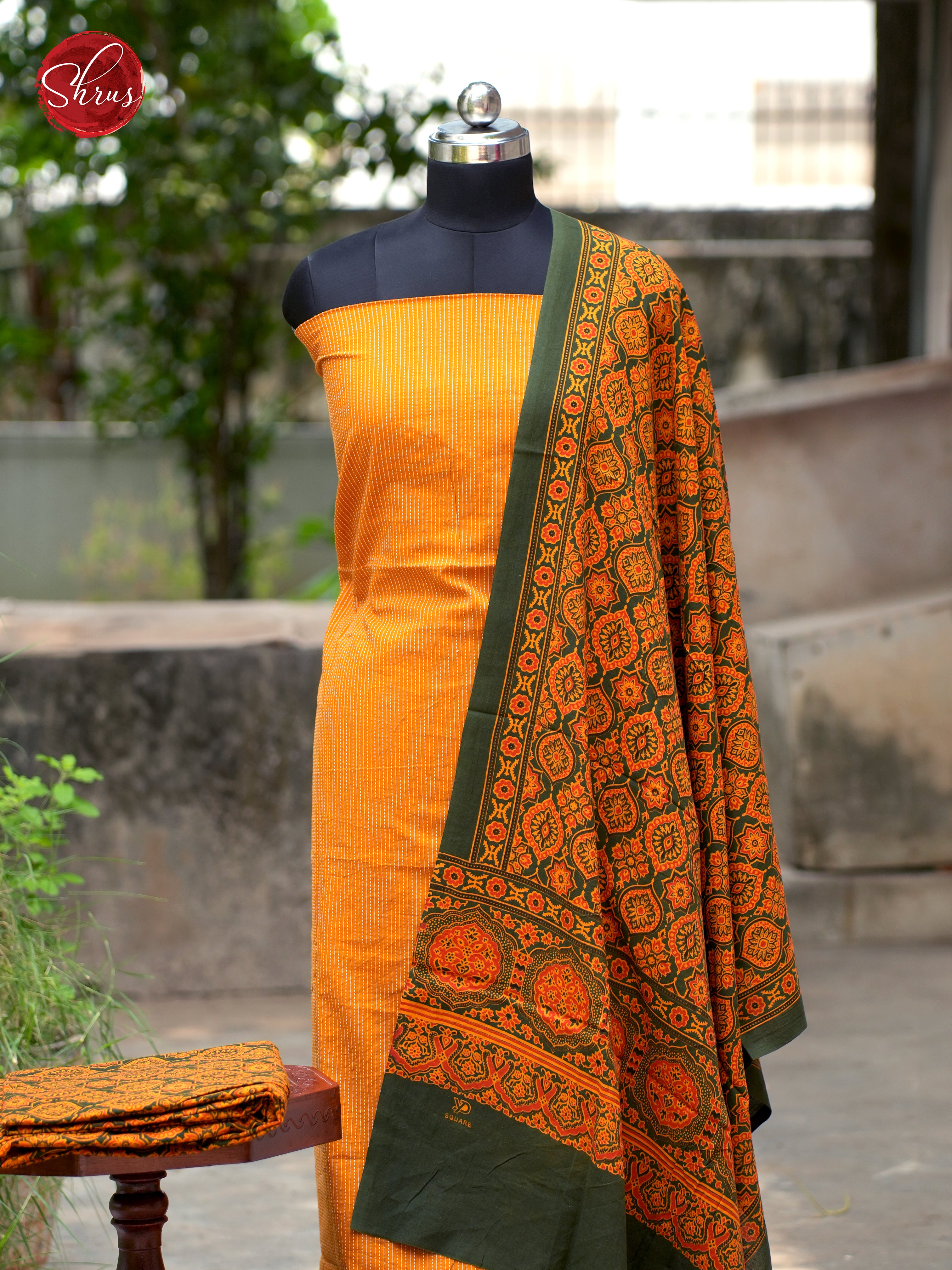 Mustard & Green - Ajrakh Salwar - Shop on ShrusEternity.com
