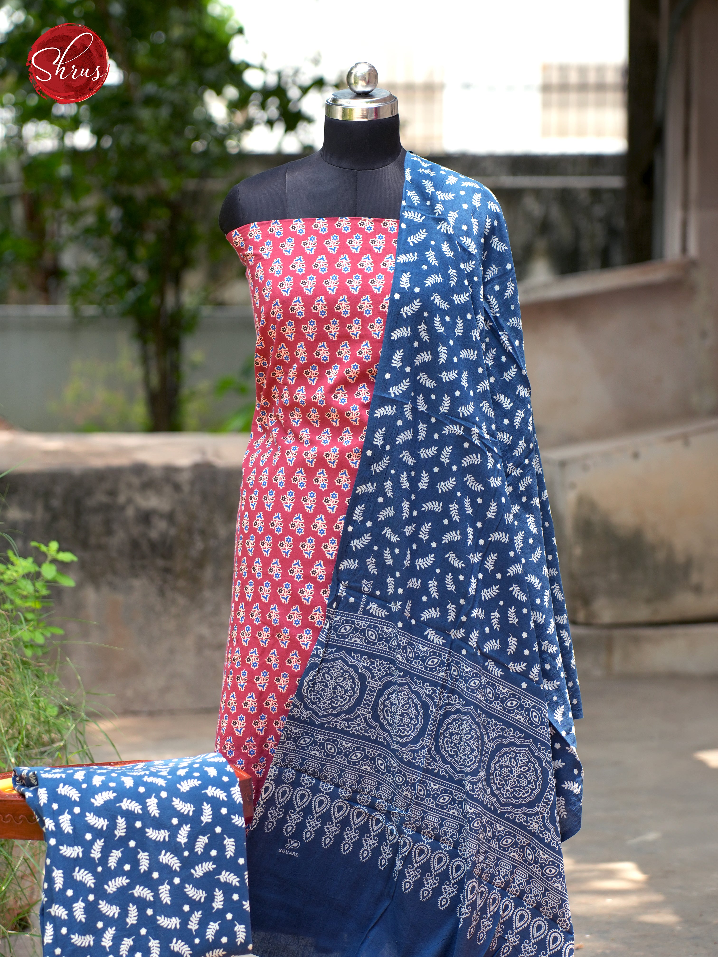 Pink & Blue - Ajrakh Salwar - Shop on ShrusEternity.com
