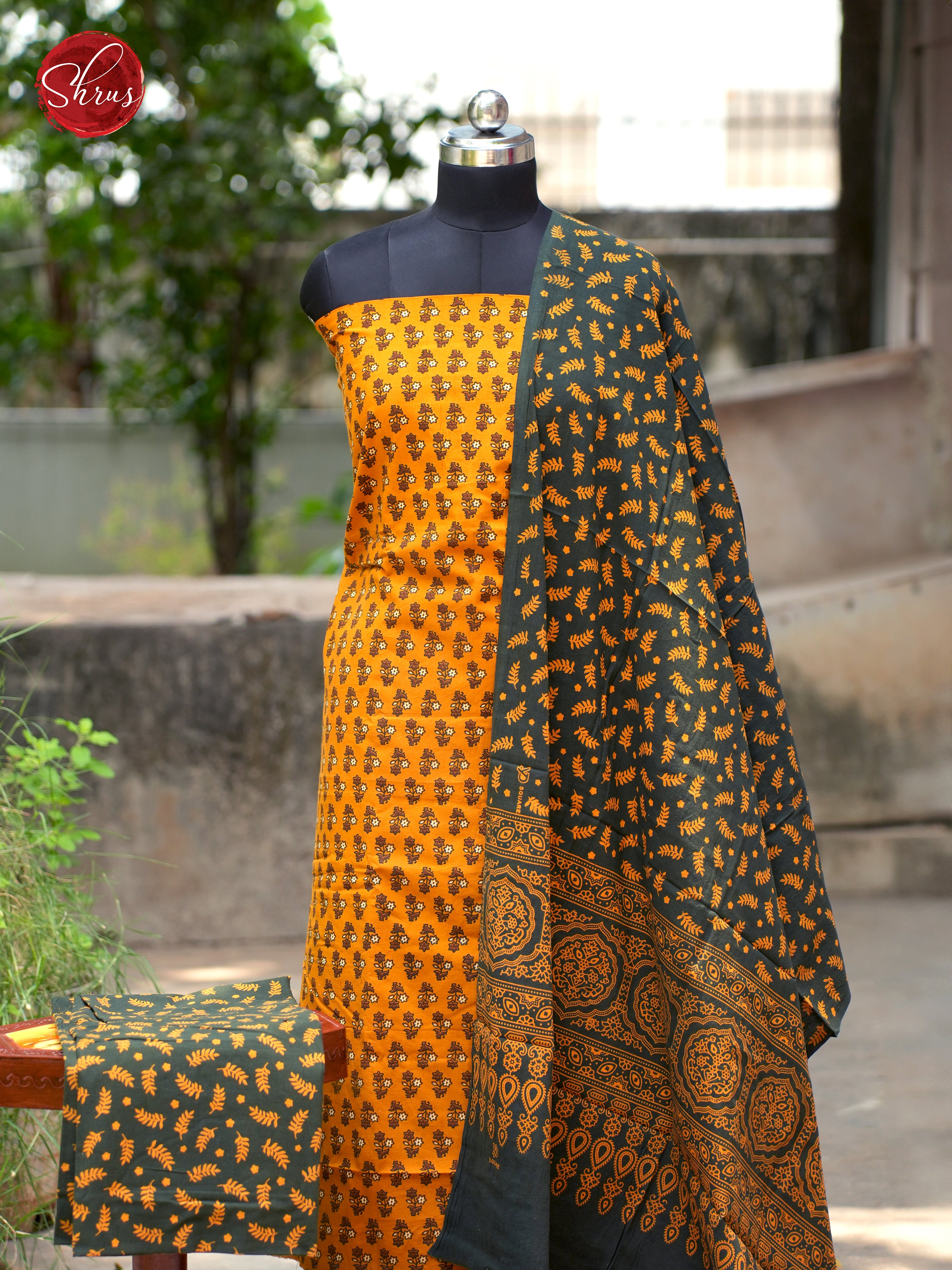 Mustard & Green - Ajrakh Salwar - Shop on ShrusEternity.com
