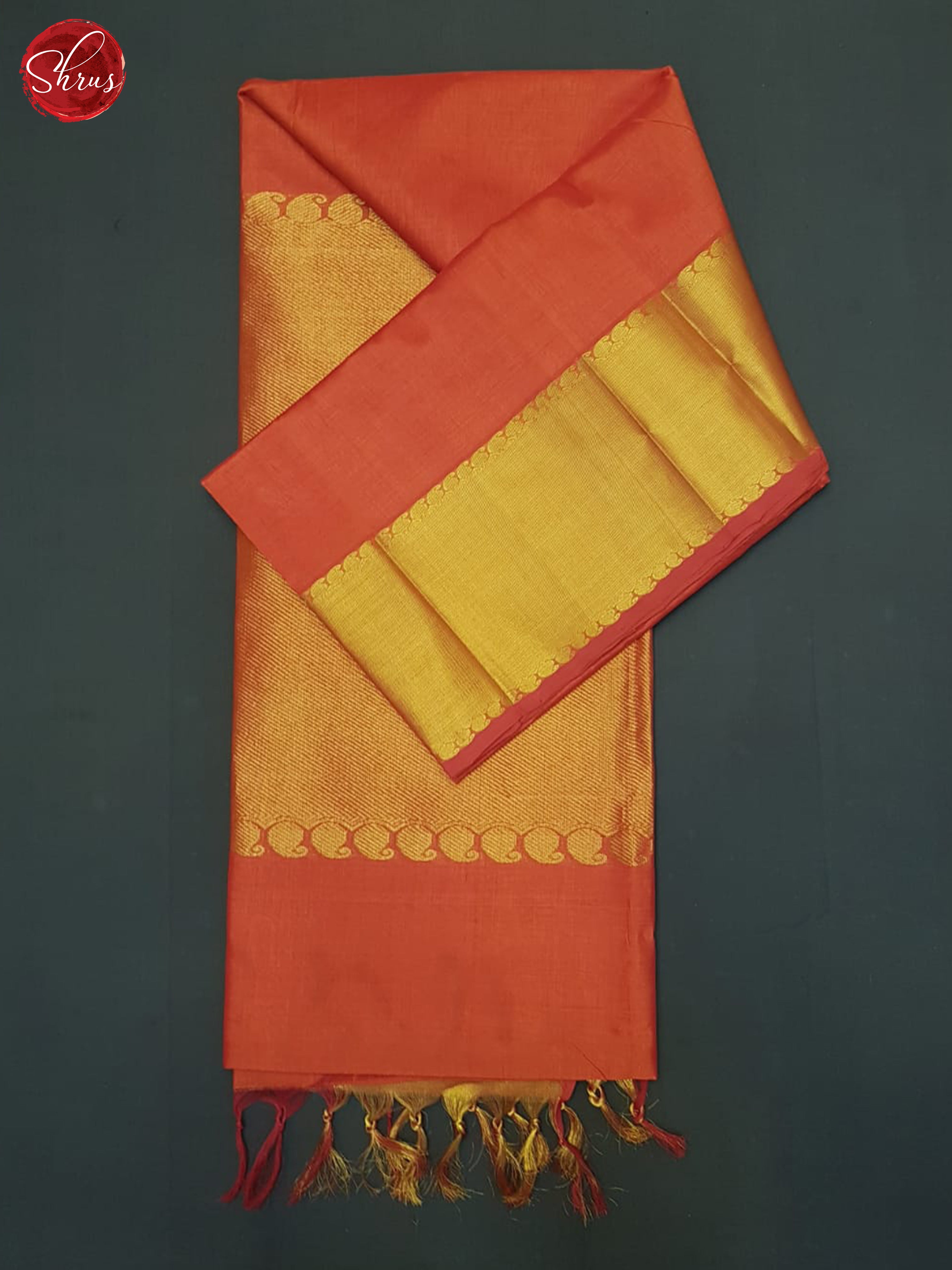 Orange(Single Tone)- Silk Cotton Saree - Shop on ShrusEternity.com