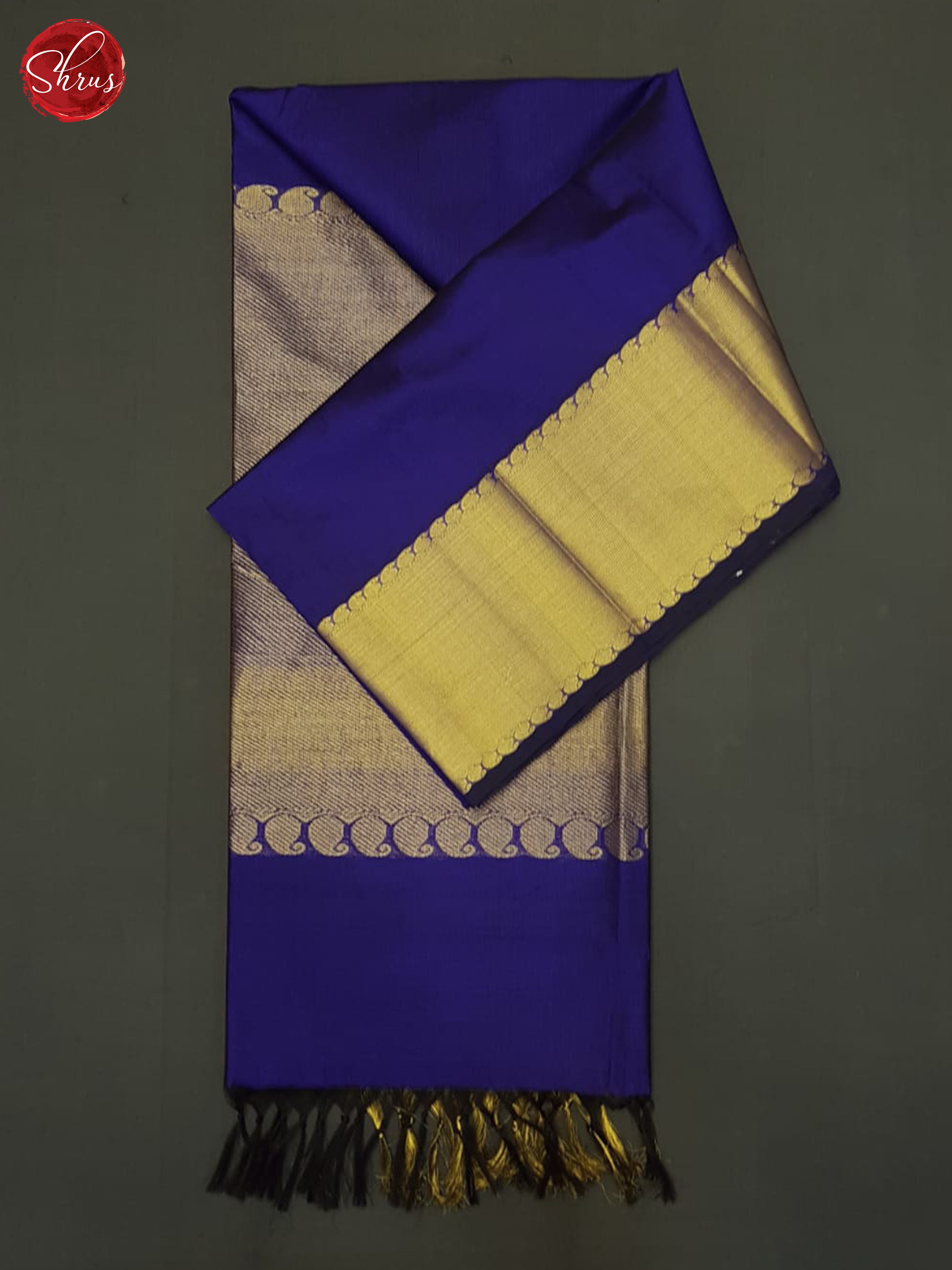 Blue(Single Tone)- Silk Cotton Saree - Shop on ShrusEternity.com